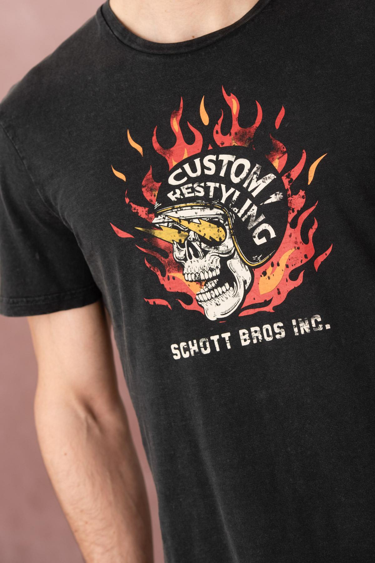 Camiseta Hombre Schott TSELIS BLACK — vista 2