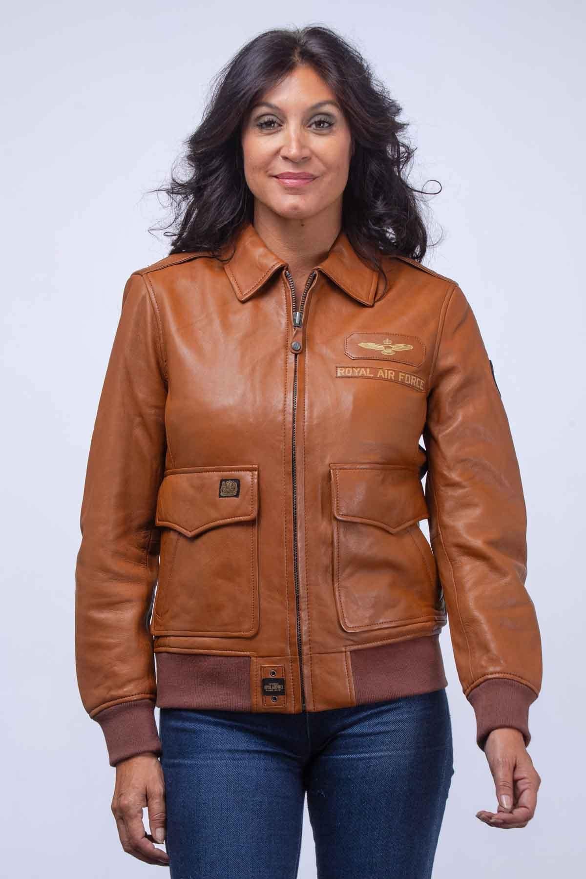 Giacche Donna Royal Air Force MOLLY2 CAMEL — vista 4