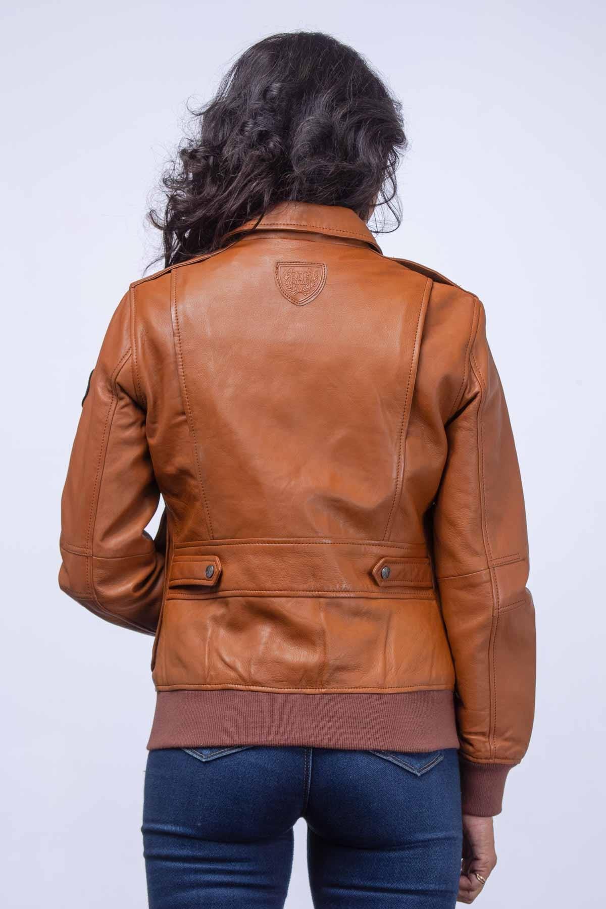 Giacche Donna Royal Air Force MOLLY2 CAMEL — vista 3