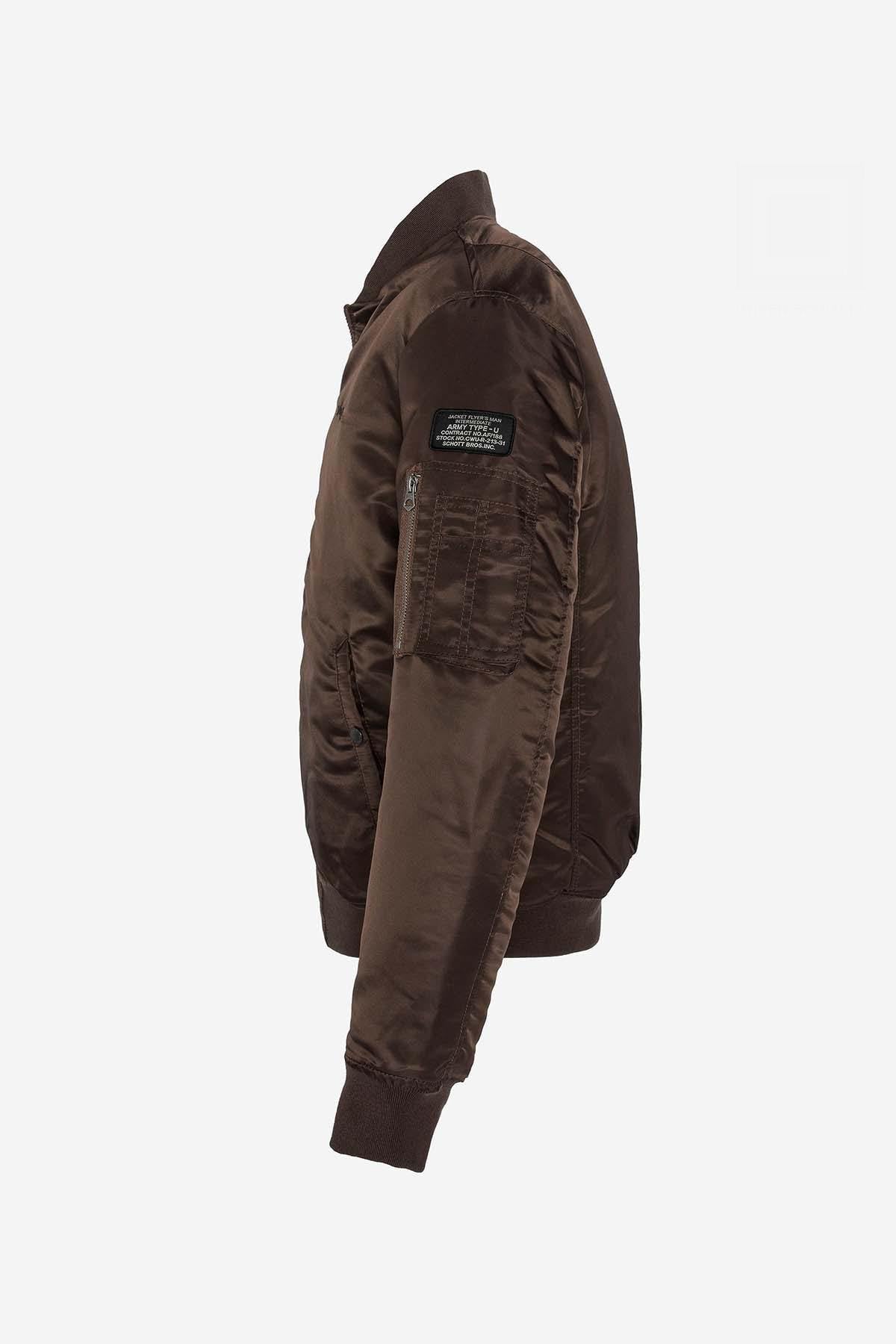Herren Jacke Schott AIRFORCERS DARK BROWN — Ansicht 2