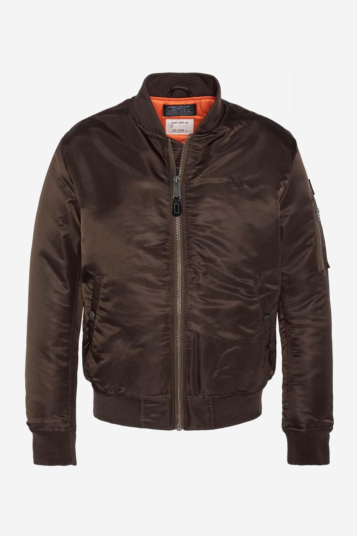 Herren Jacke Schott AIRFORCERS DARK BROWN — Ansicht 1