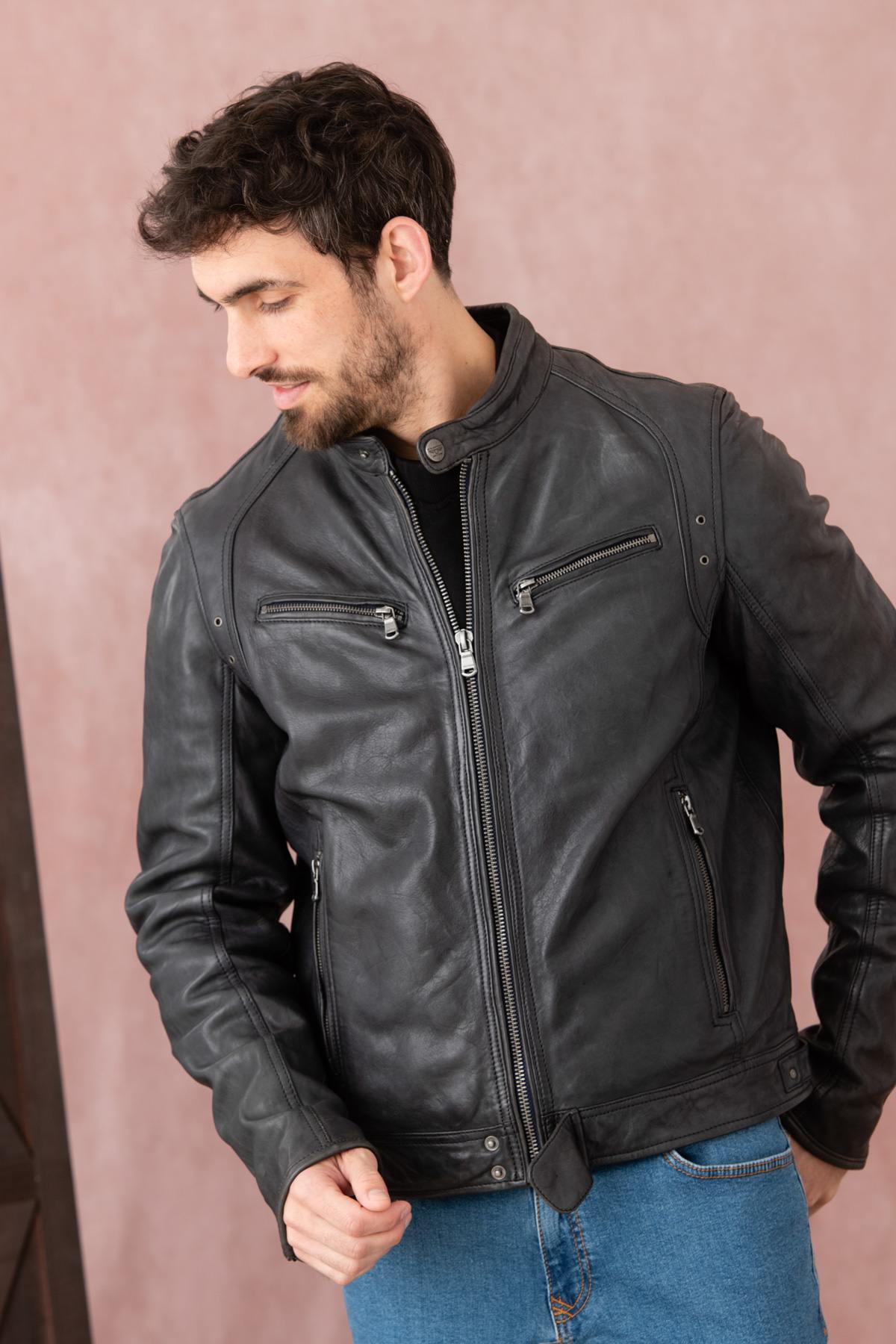 Blouson Homme Daytona DUSTIN SHEEP TIGER MIDNIGHT BLUE — vue 5