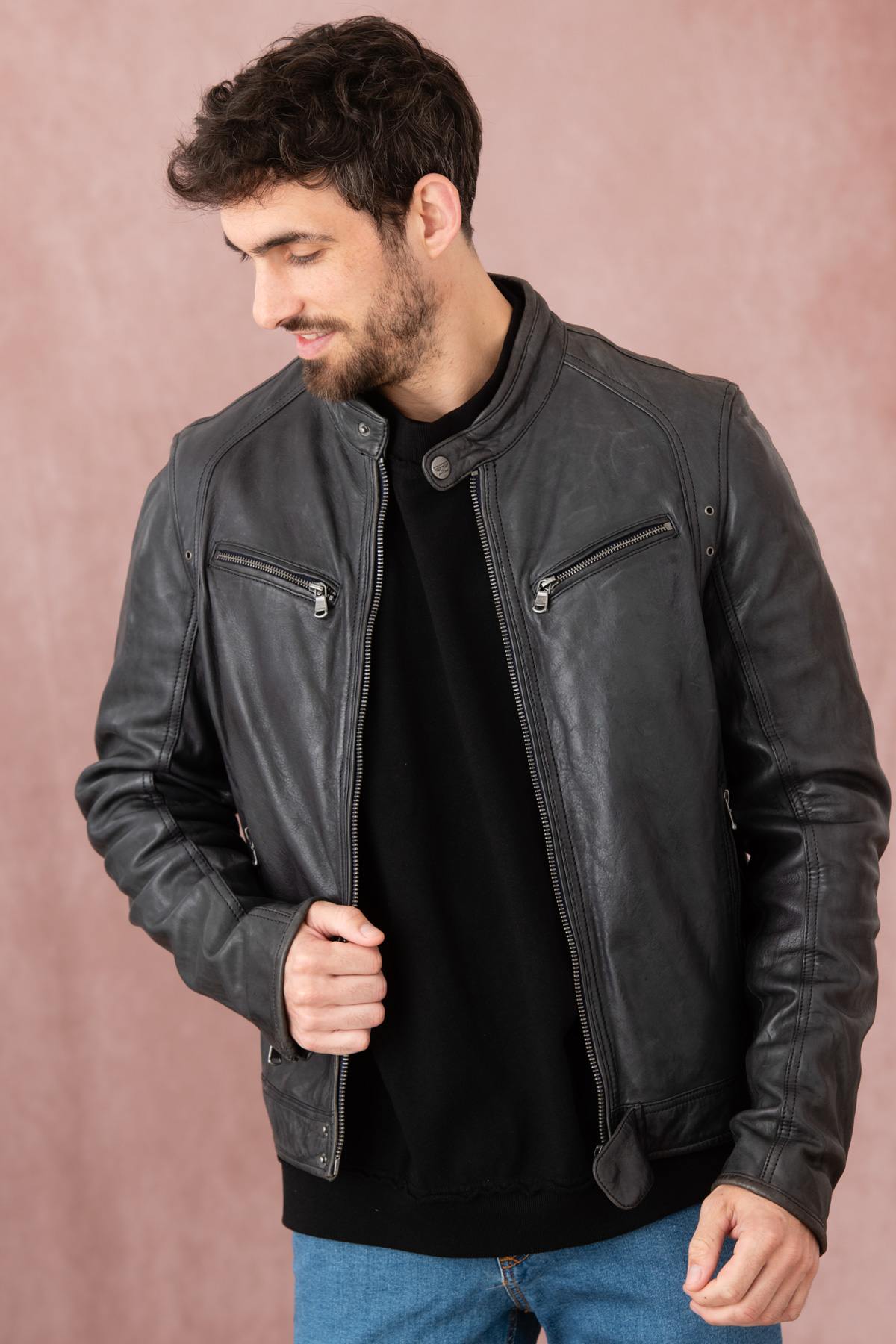 Blouson Homme Daytona DUSTIN SHEEP TIGER MIDNIGHT BLUE — vue 1