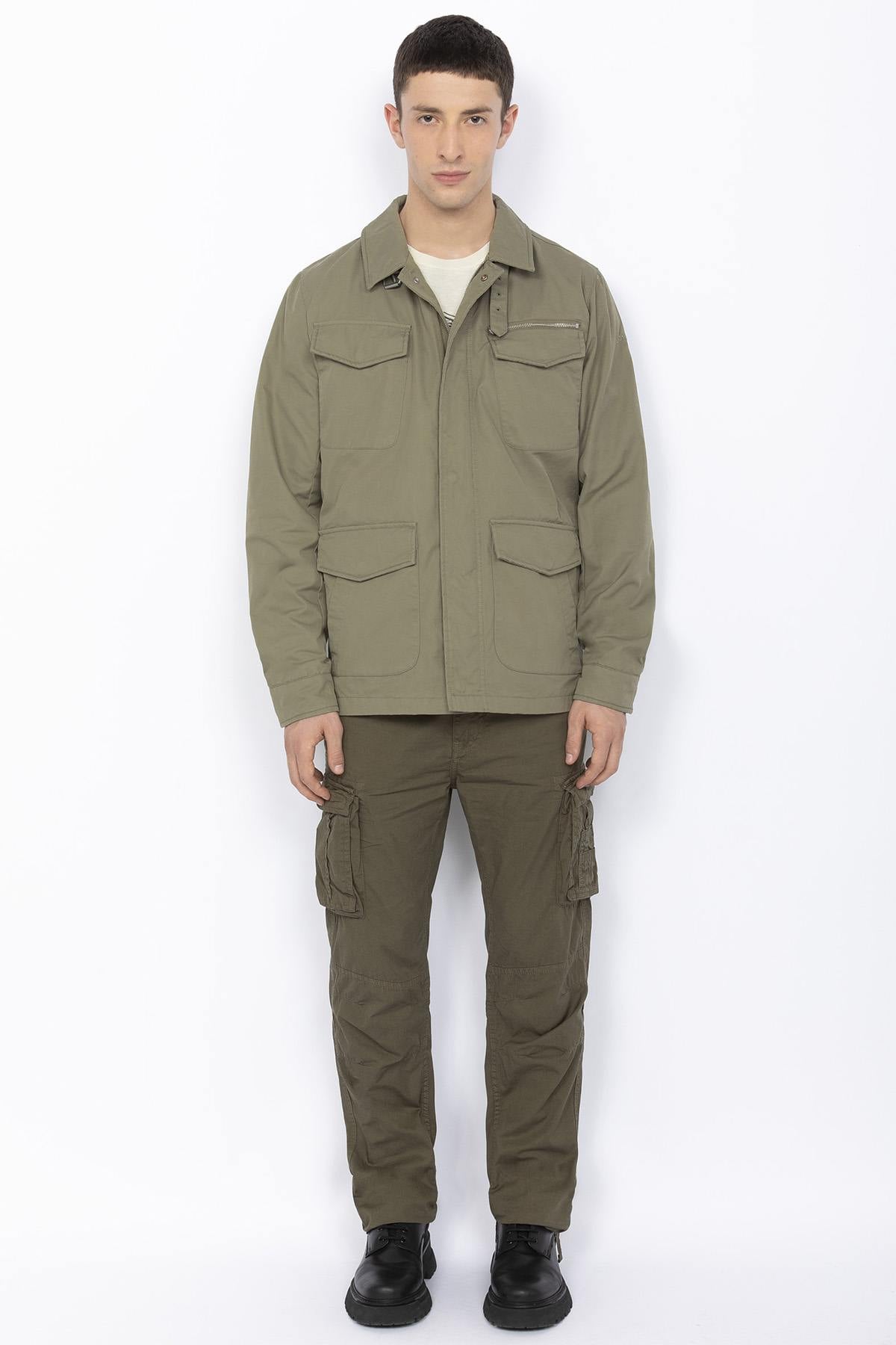 Cazadora Hombre Schott FLINT SAGE KAKI — vista 2
