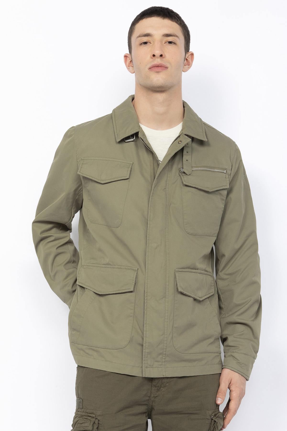 Cazadora Hombre Schott FLINT SAGE KAKI — vista 1