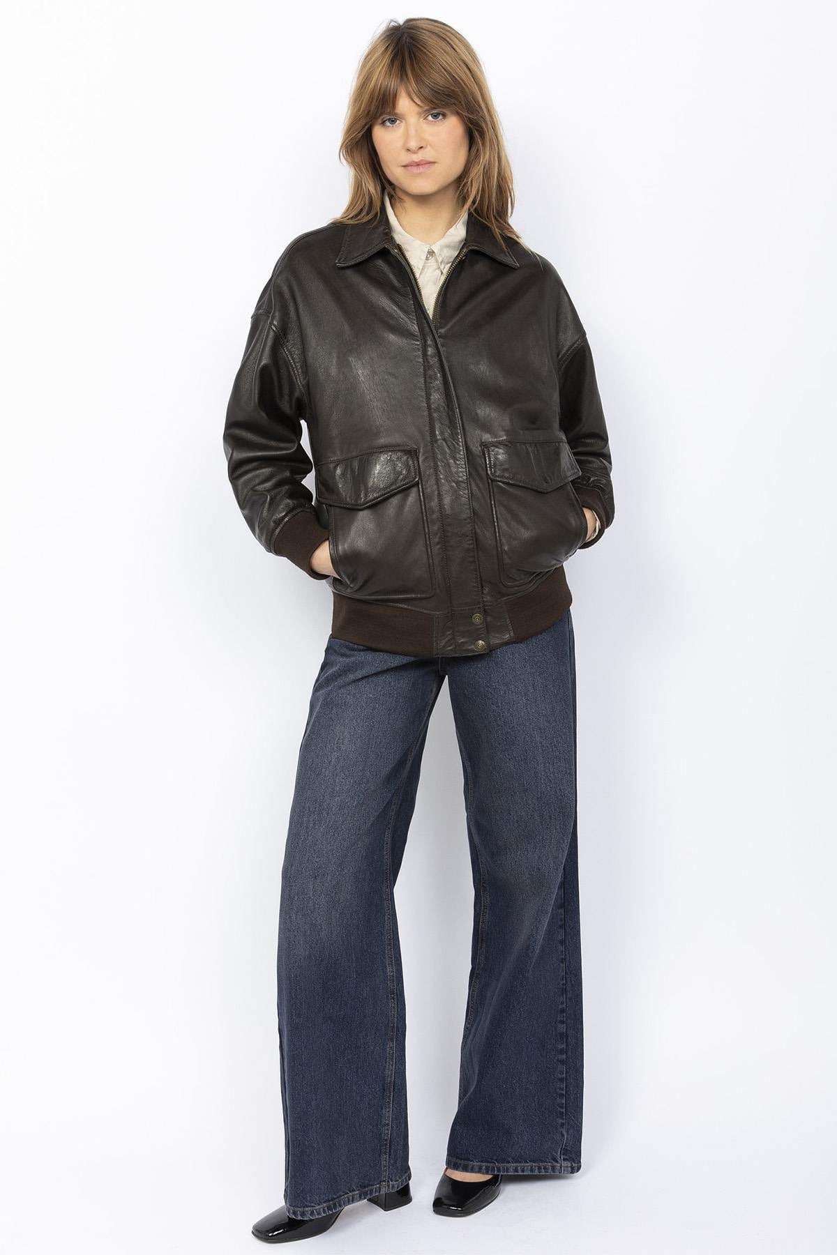 Blouson Femme Schott LCWDAISY BROWN — vue 6