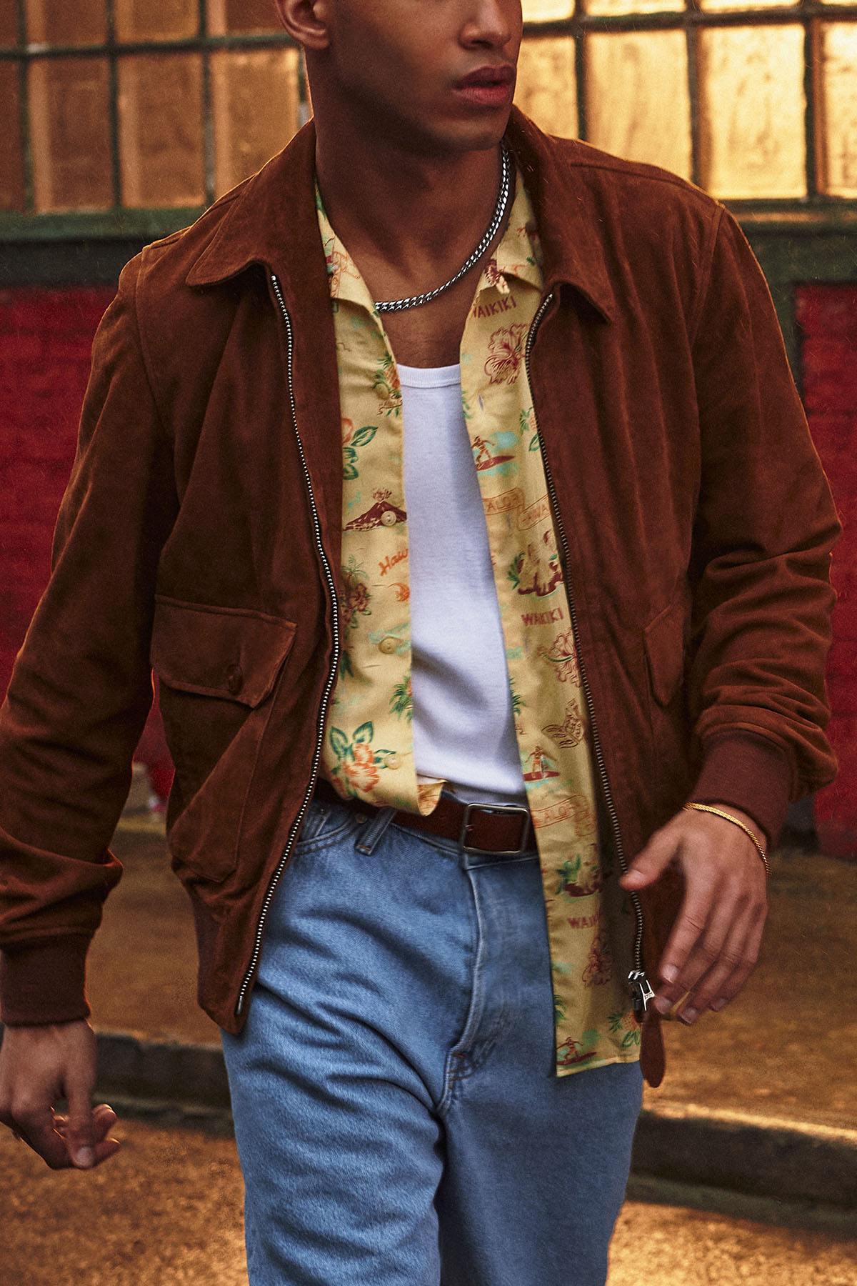 Herren Jacke Schott LCAVIATORS RUST — Ansicht 9