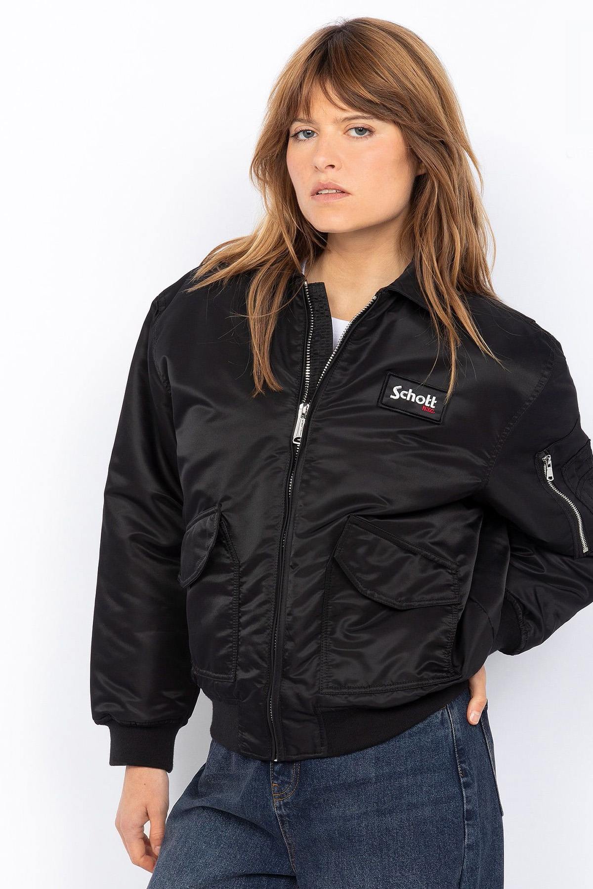 Chaqueta Mujeres Schott DANWRS BLACK — vista 3