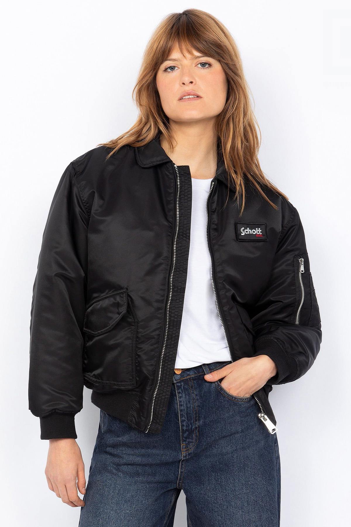 Chaqueta Mujeres Schott DANWRS BLACK — vista 1