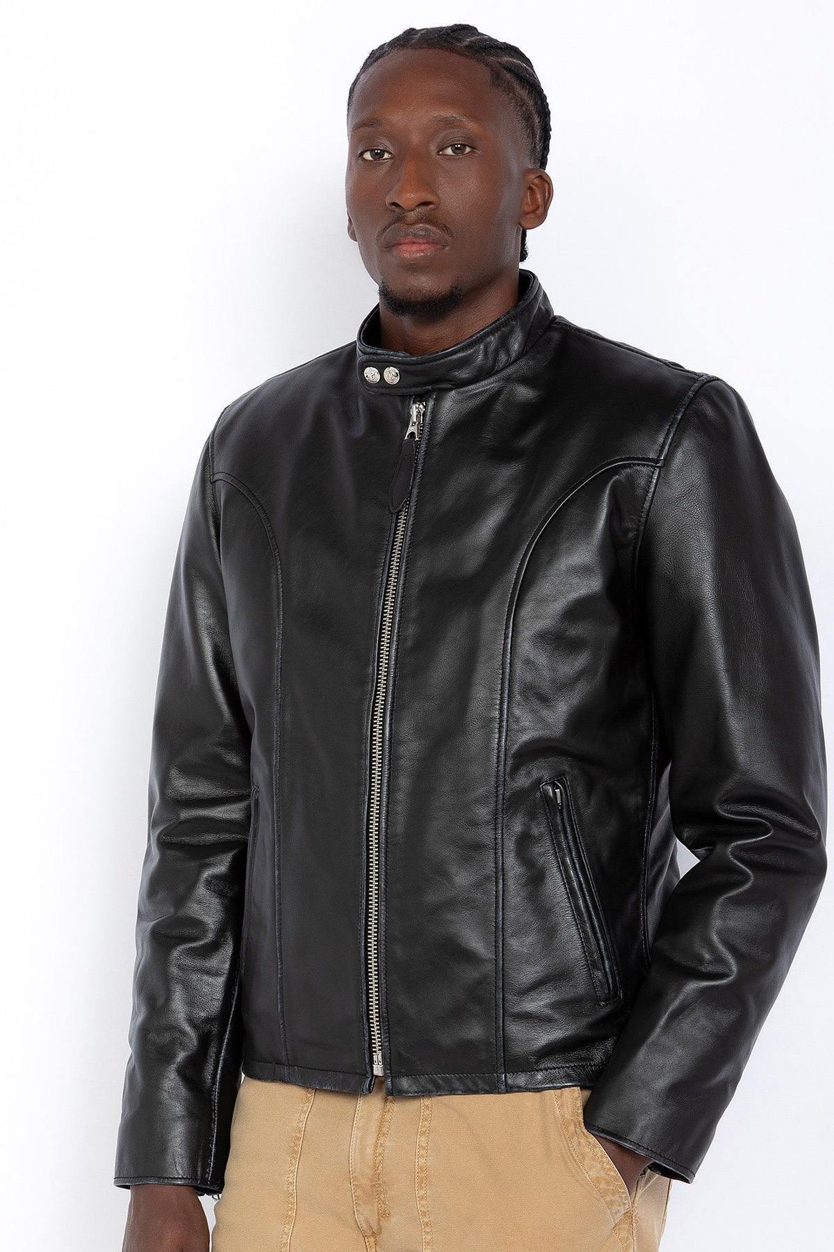 Chaqueta Hombre Schott LCAMERICA BLACK — vista 5