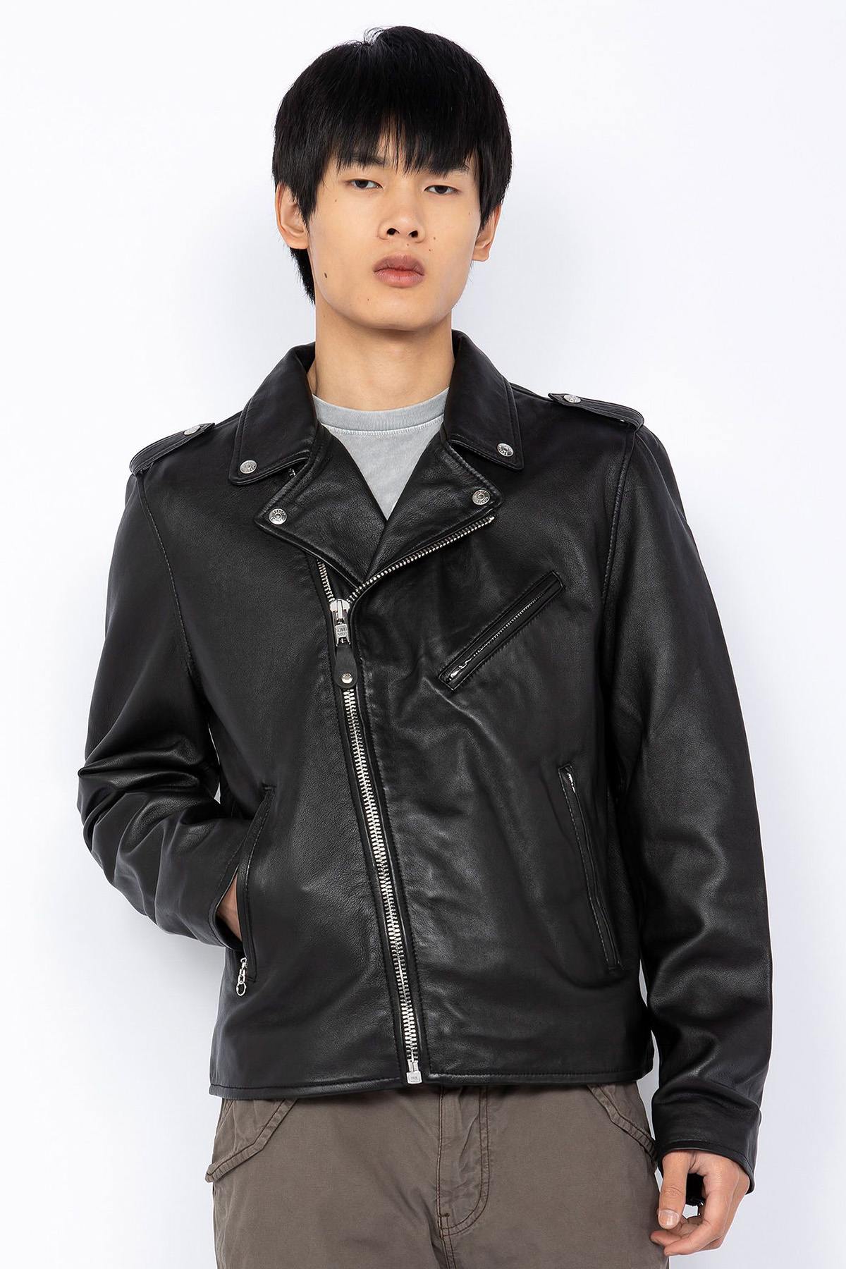 Herren Jacke Schott LC1140WX BLACK — Ansicht 5
