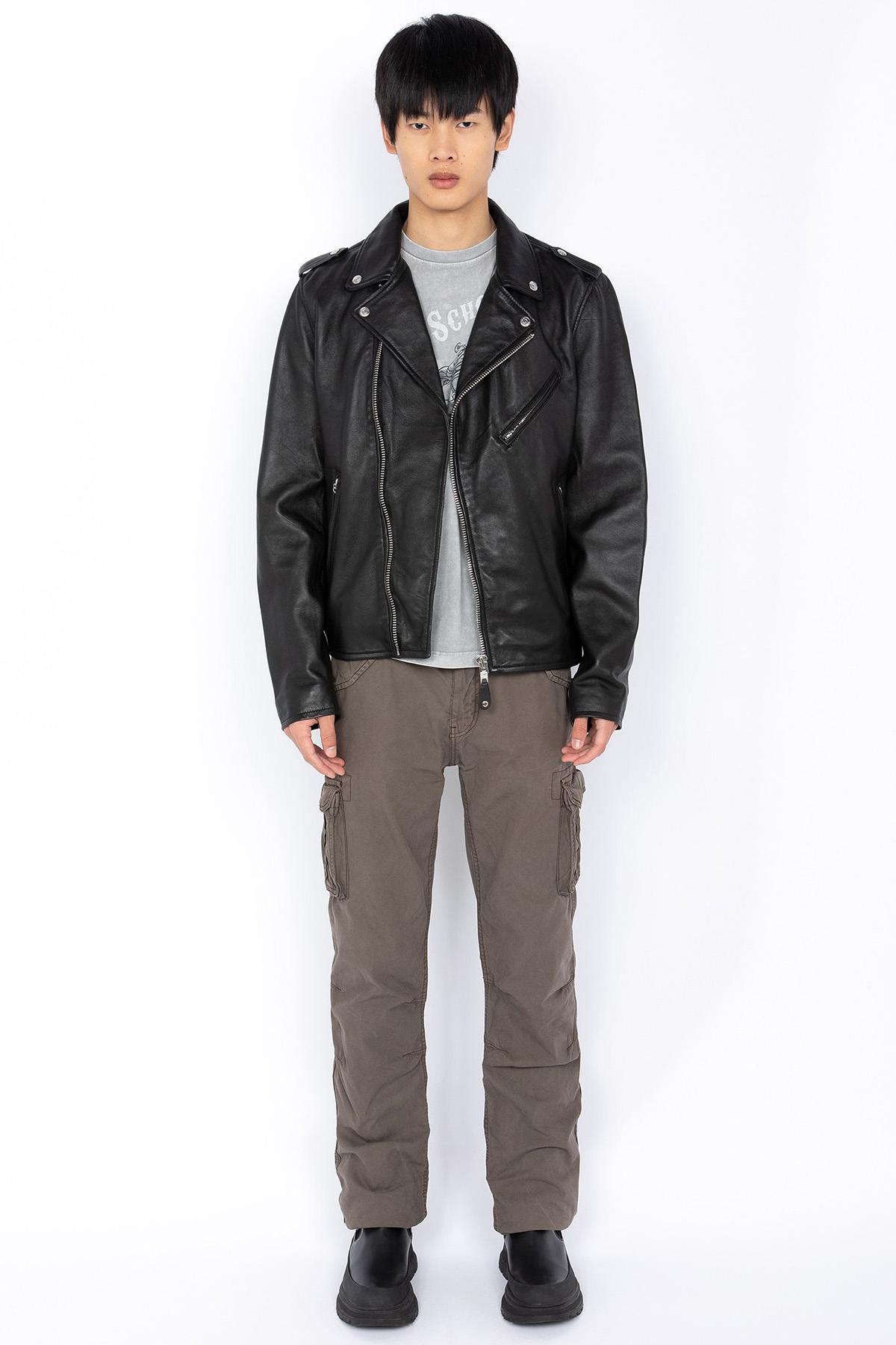 Herren Jacke Schott LC1140WX BLACK — Ansicht 4