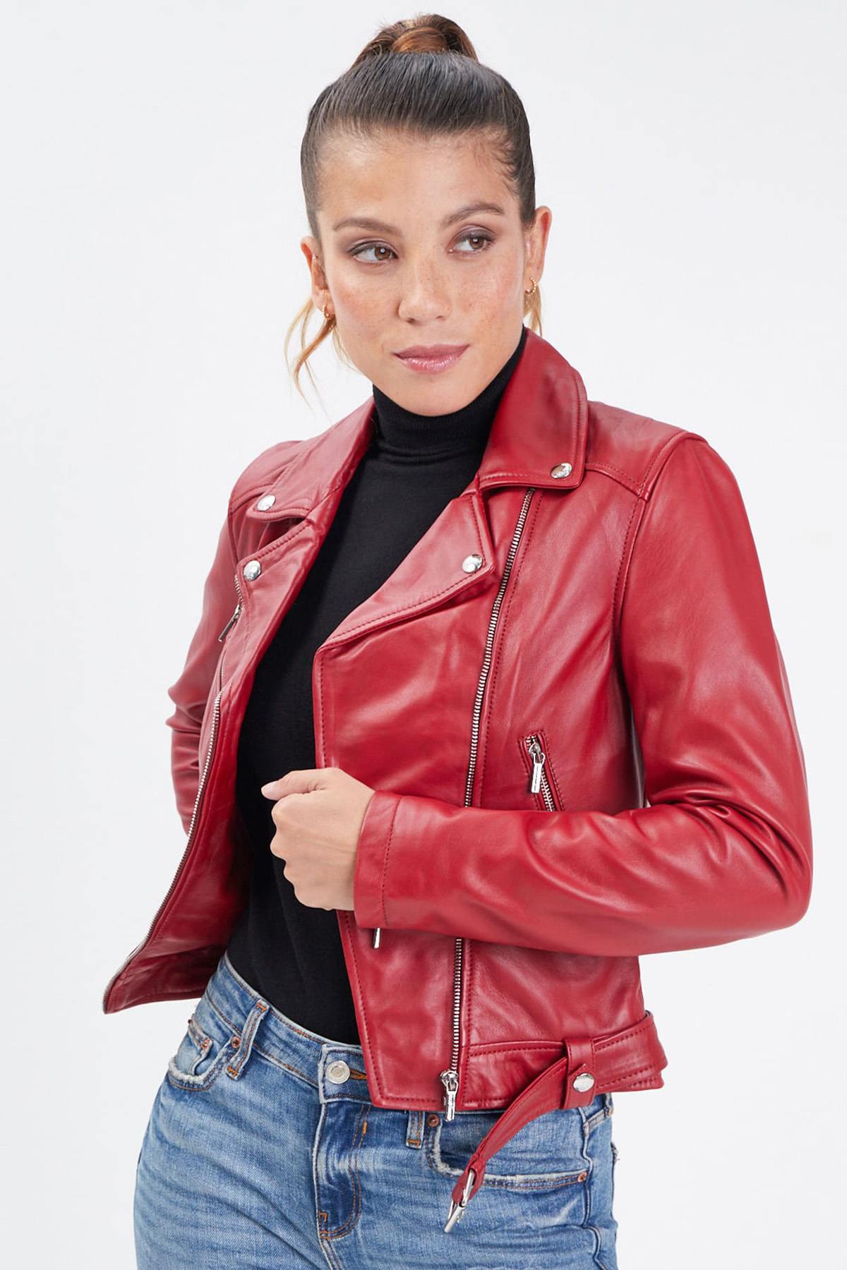Chaqueta Mujeres Rose Garden LAURIE LAMB CASTEL RED ZZ — vista 1