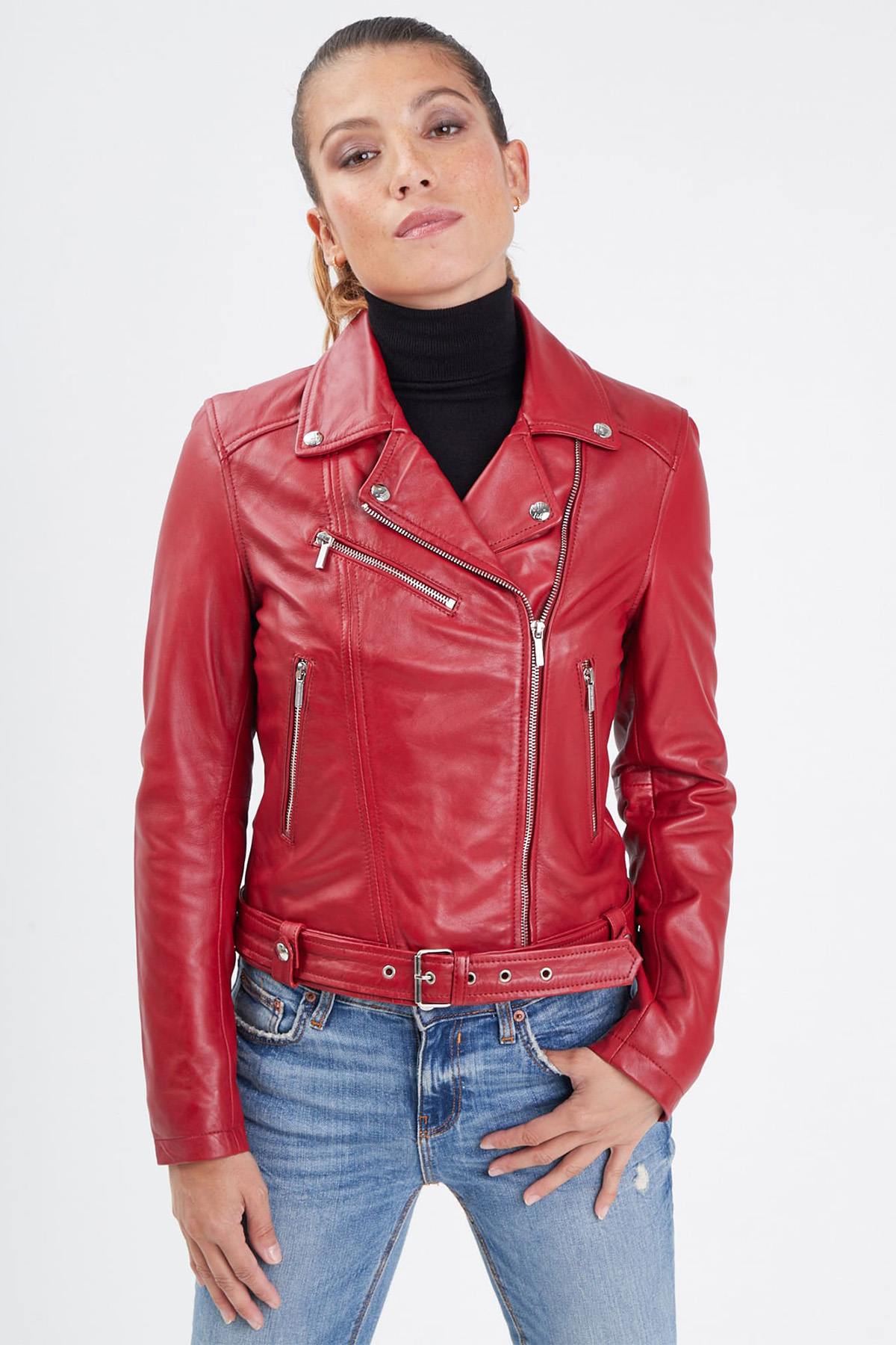 Chaqueta Mujeres Rose Garden LAURIE LAMB CASTEL RED ZZ — vista 3