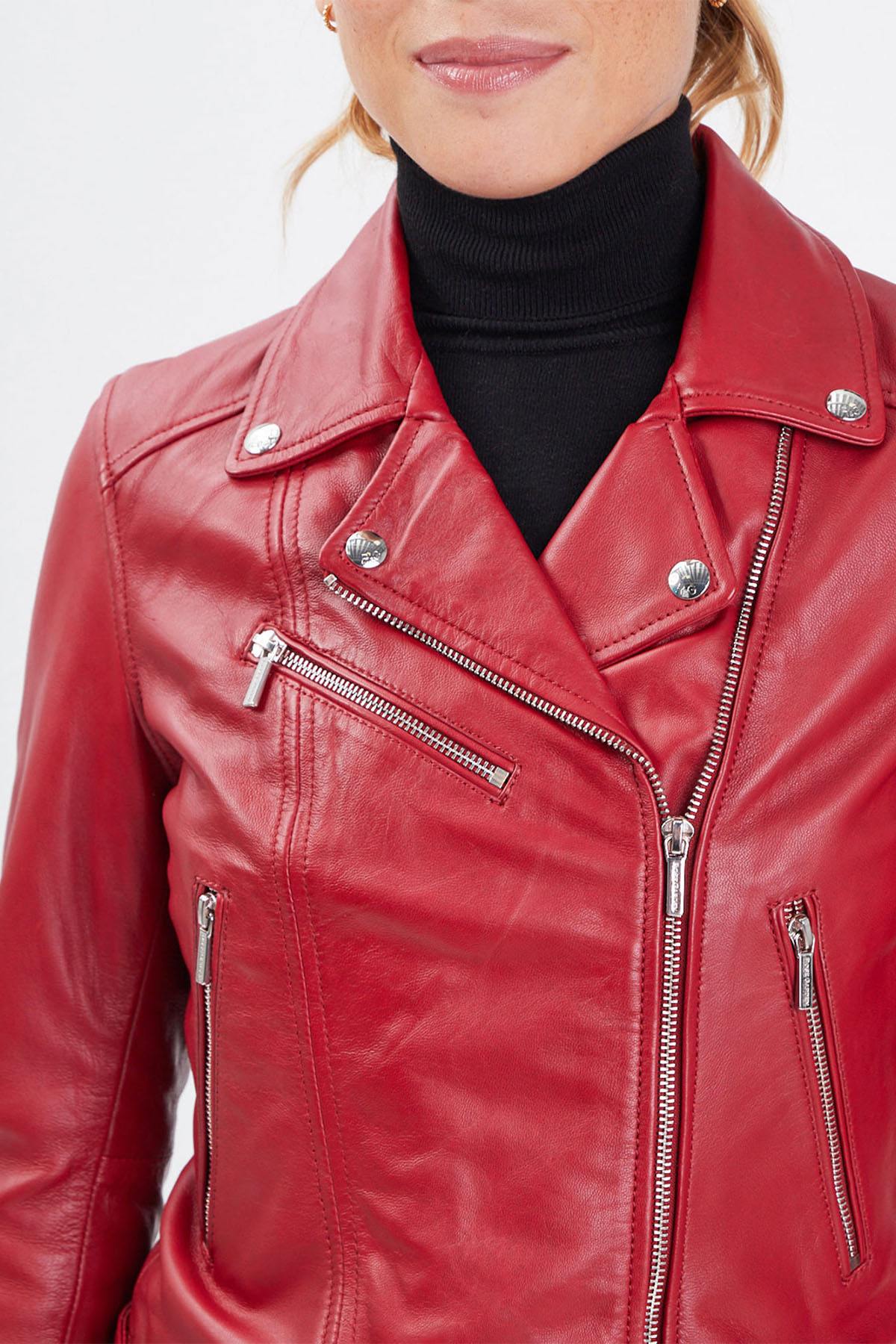 Chaqueta Mujeres Rose Garden LAURIE LAMB CASTEL RED ZZ — vista 5
