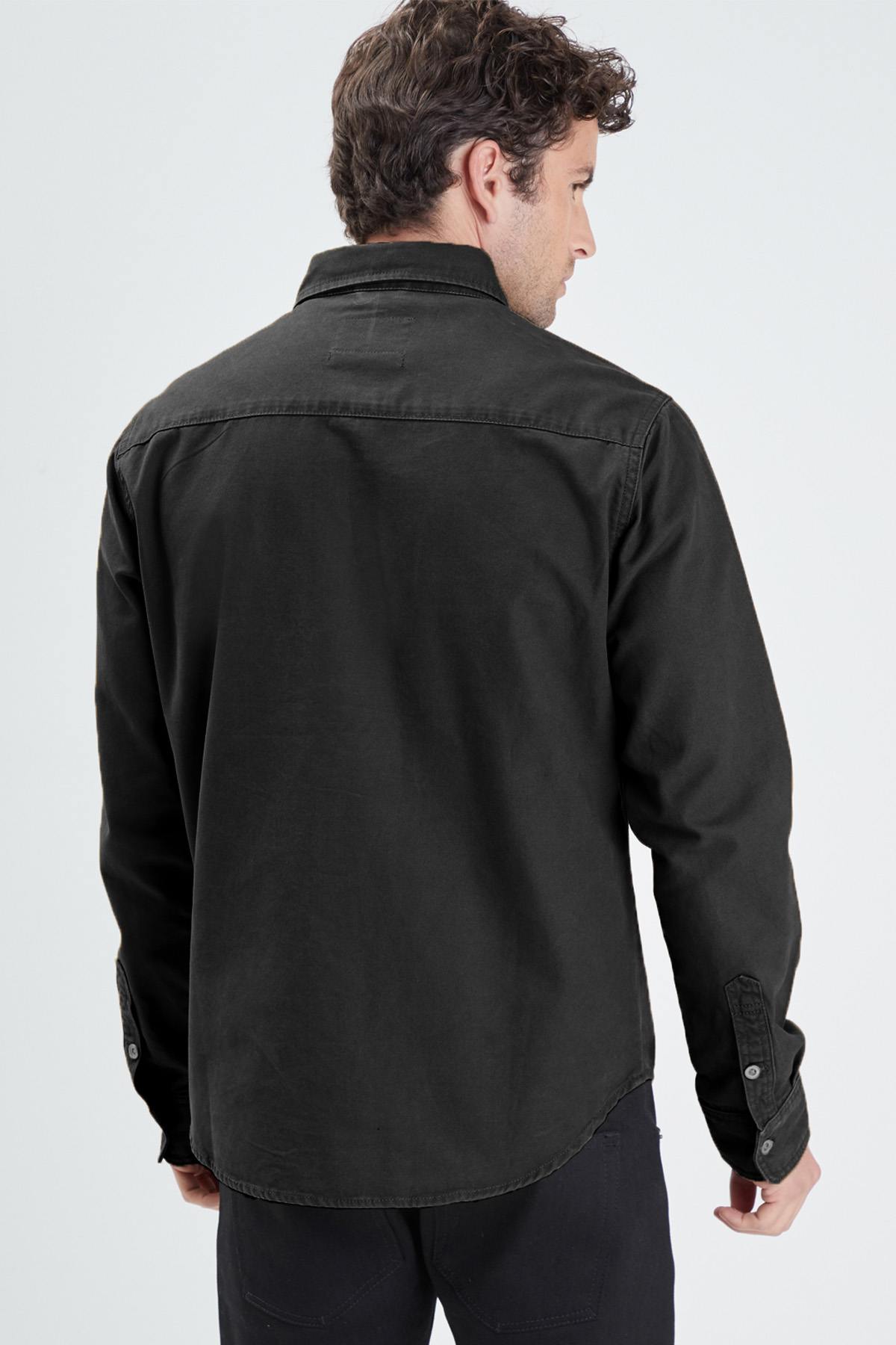 Camicia Uomo Daytona FIRESTONE CANVAS-COTTON BLACK — vista 3