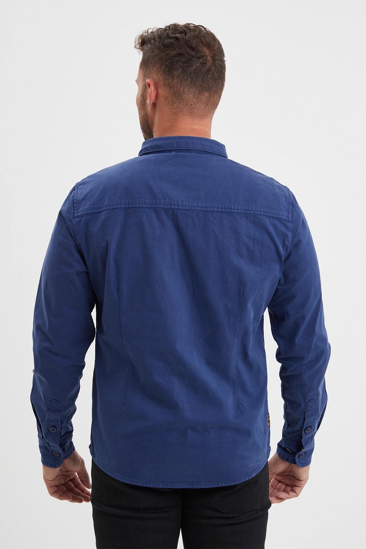 Chemise Homme Daytona VASSAR PRESCOTT TWILL BLEU DE CHINE — vue 3