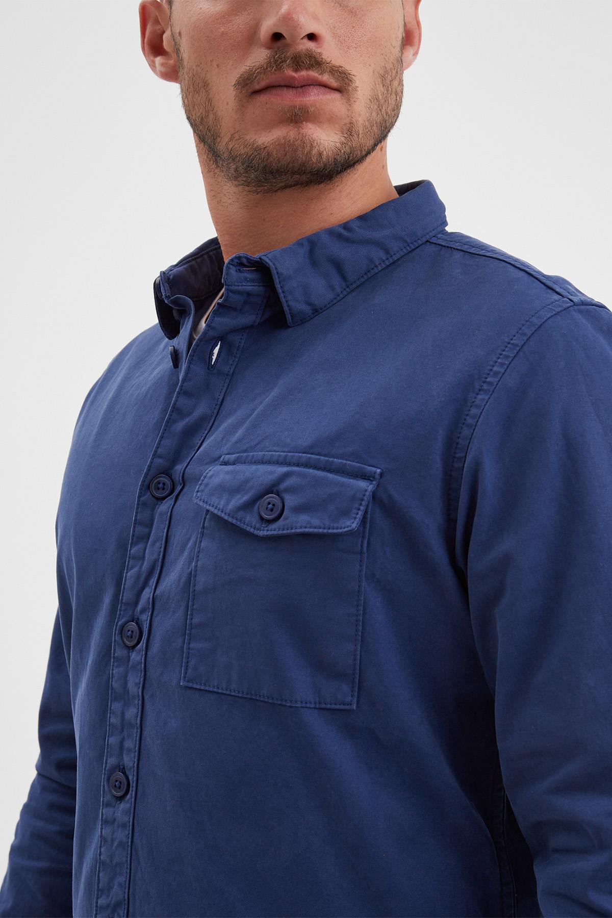 Chemise Homme Daytona VASSAR PRESCOTT TWILL BLEU DE CHINE — vue 4