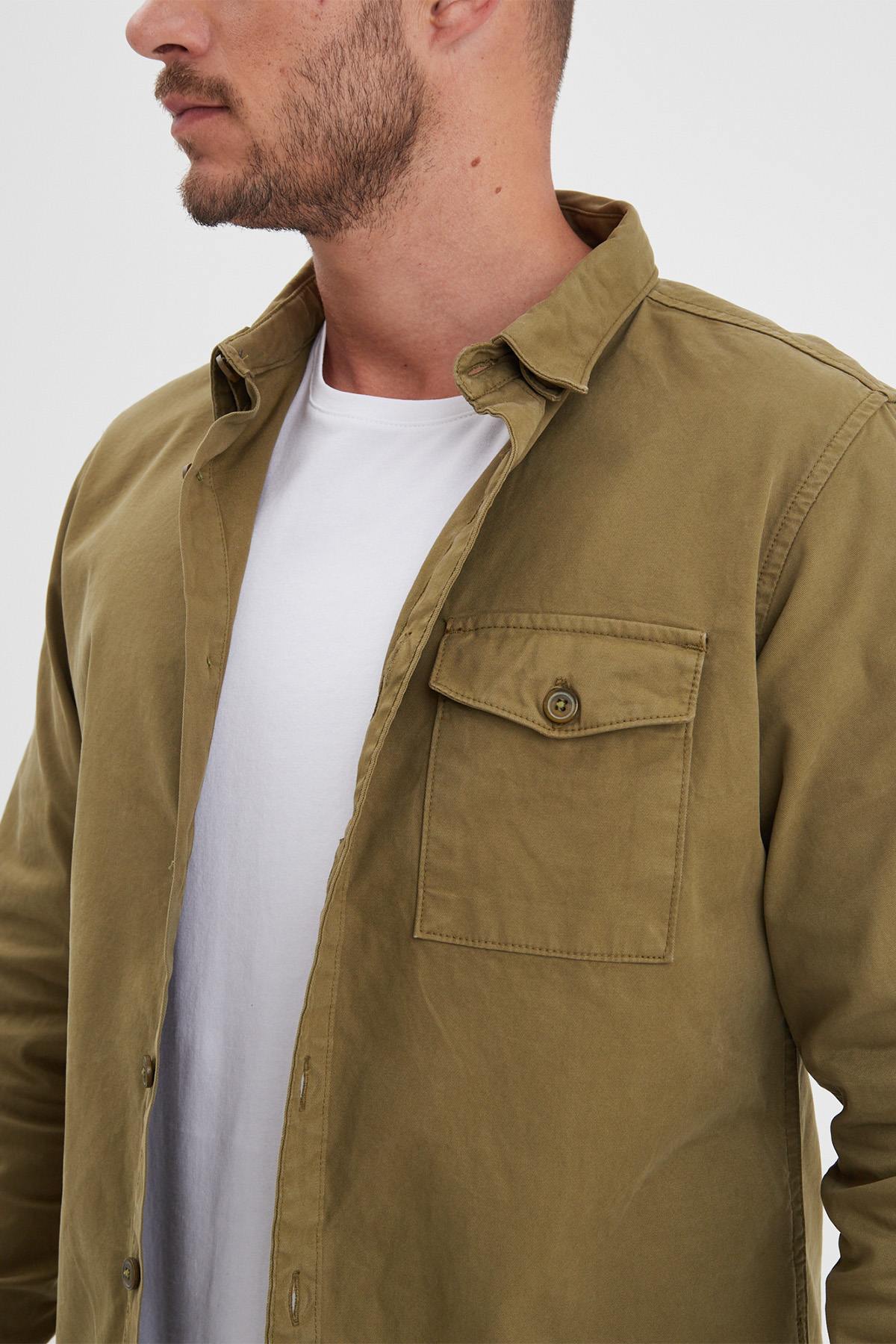 Chemise Homme Daytona VASSAR PRESCOTT TWILL SAGE STONE — vue 4