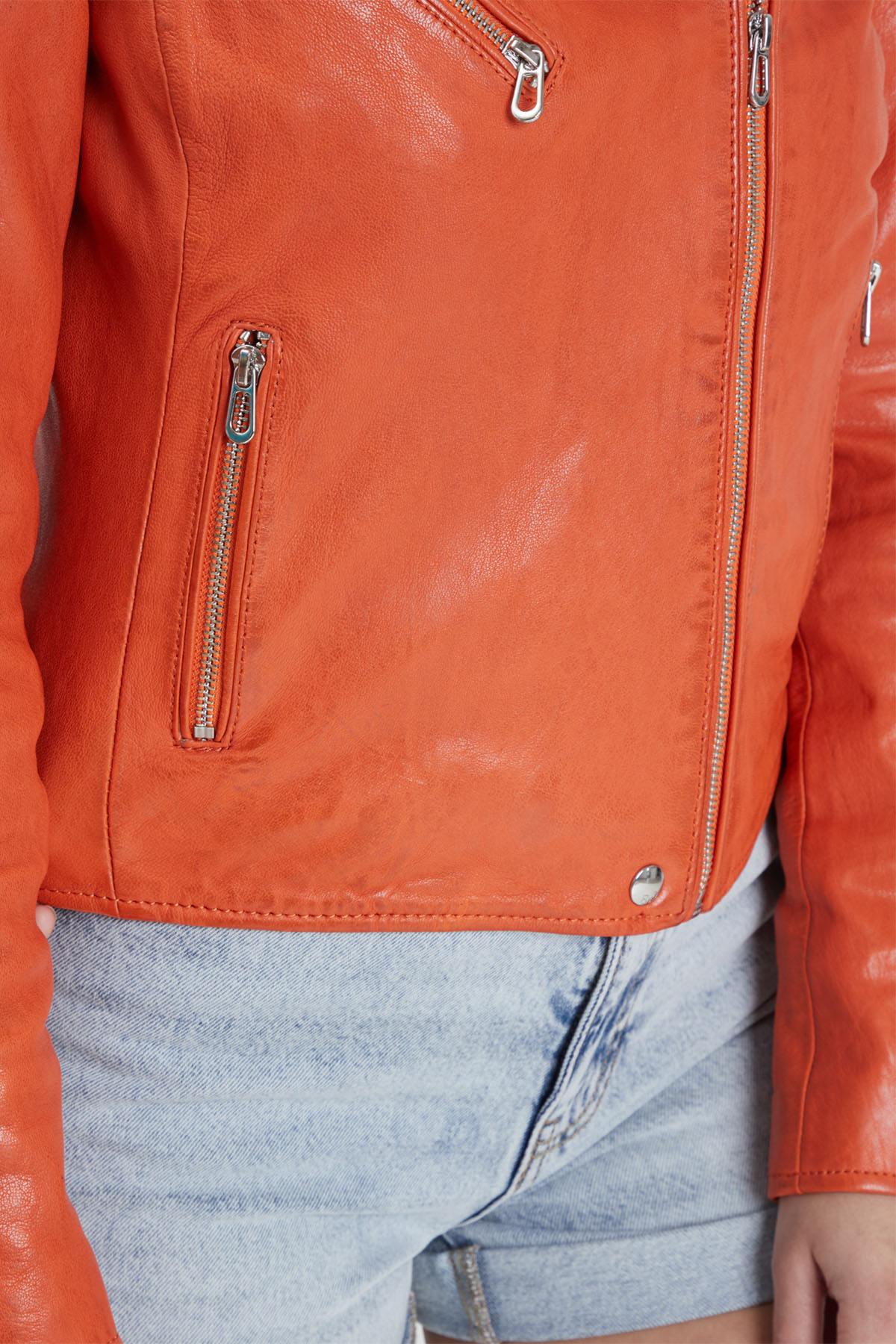 Blouson Femme Rose Garden OLYMPE LAMB VITA ORANGE — vue 5