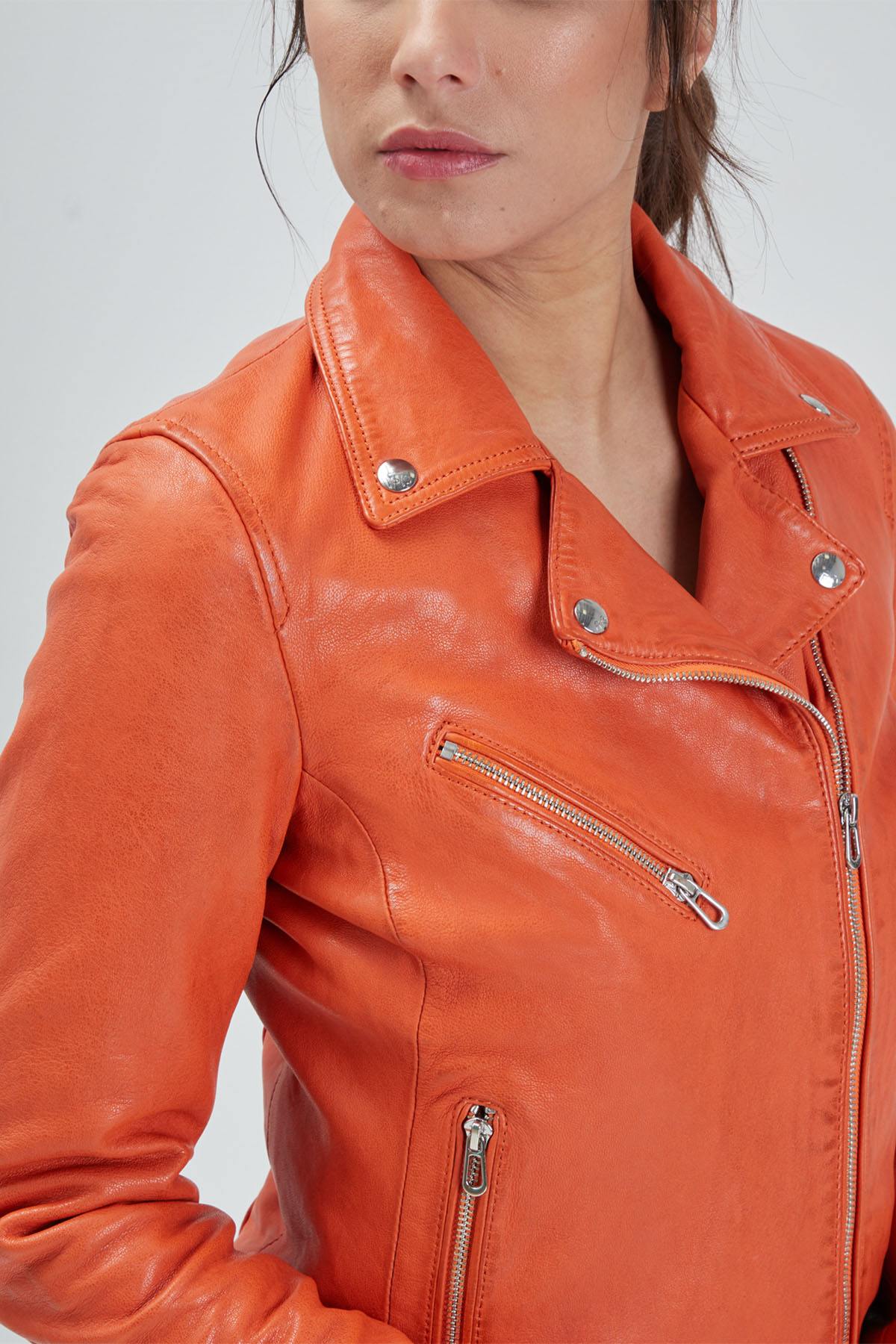 Blouson Femme Rose Garden OLYMPE LAMB VITA ORANGE — vue 4