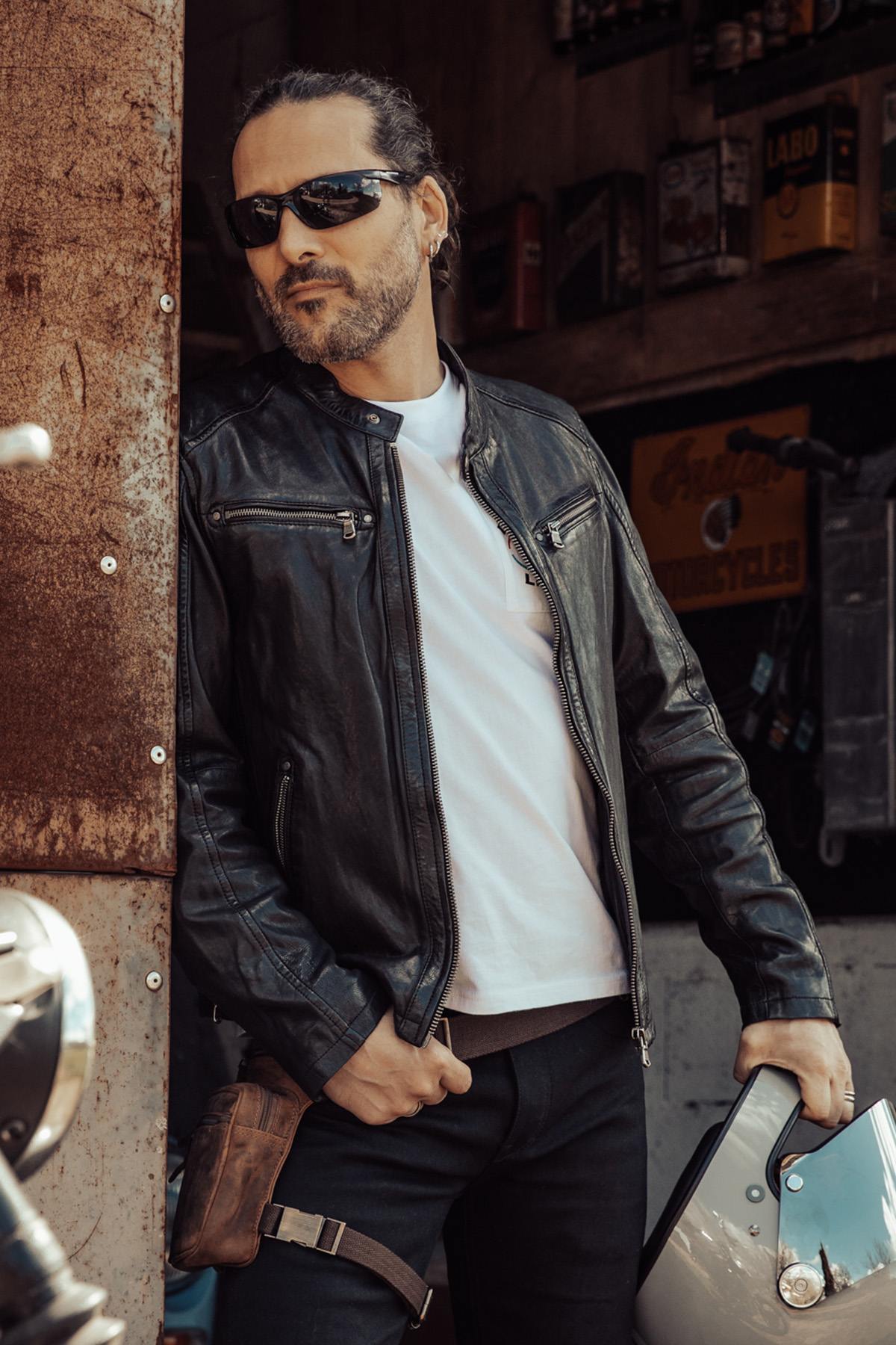 Blouson Homme Daytona GAFINO LAMB VITA BLACK — vue 7