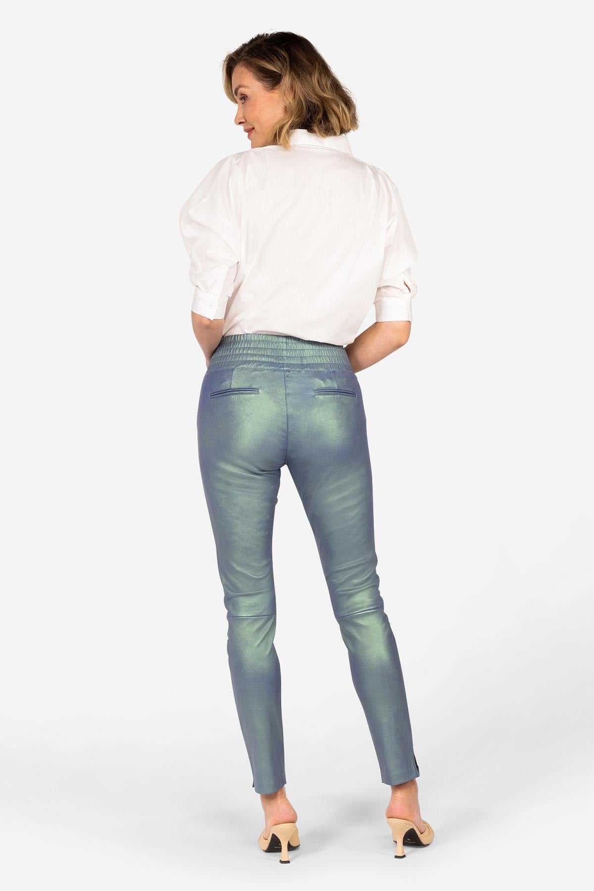 Pantalon Mujeres Ibana COLETTE METALLIC 897 SHAGREEN — vista 4