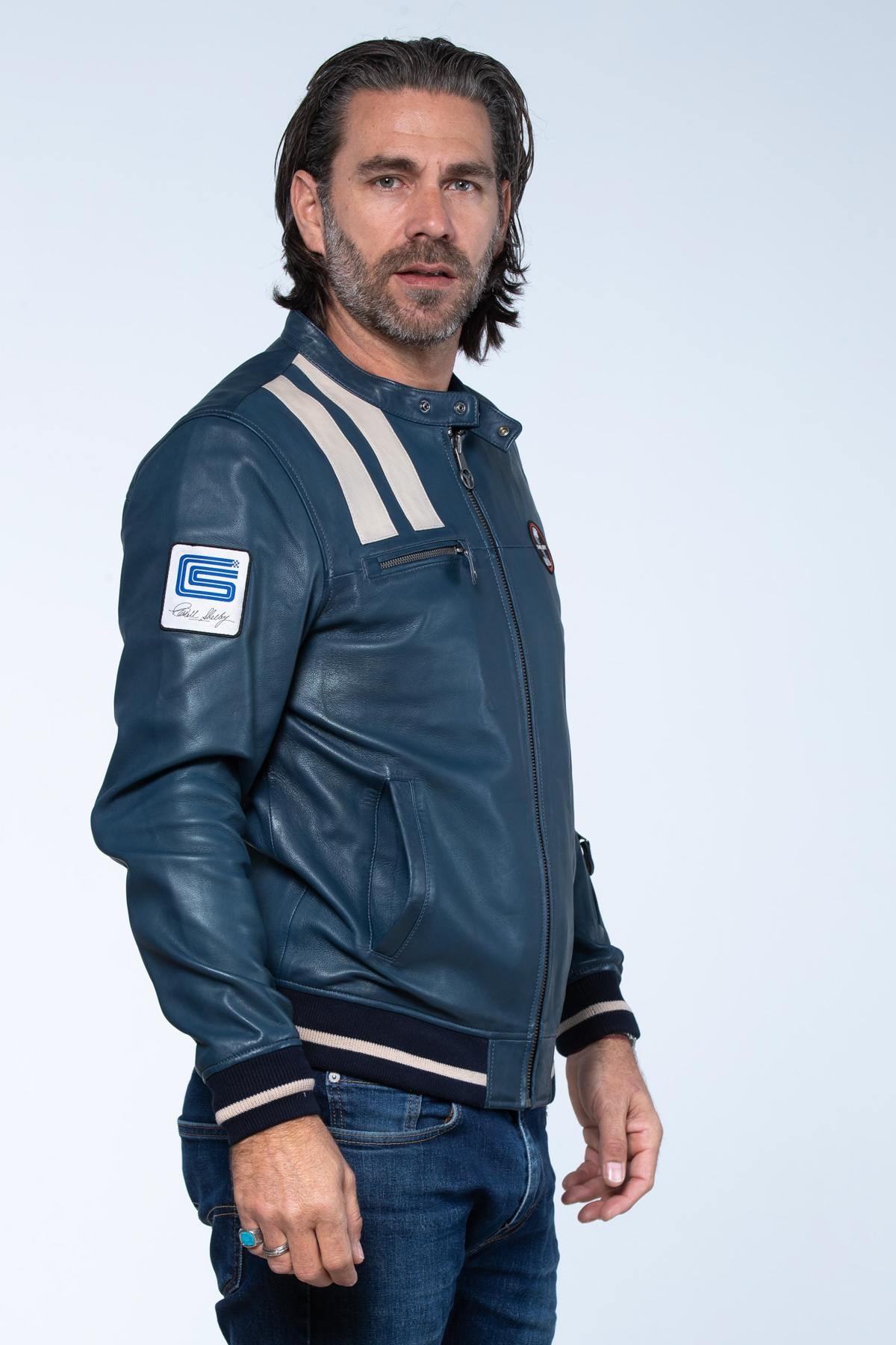 Giacche Uomo Carroll Shelby COBRA MEN ROYAL BLUE — vista 2