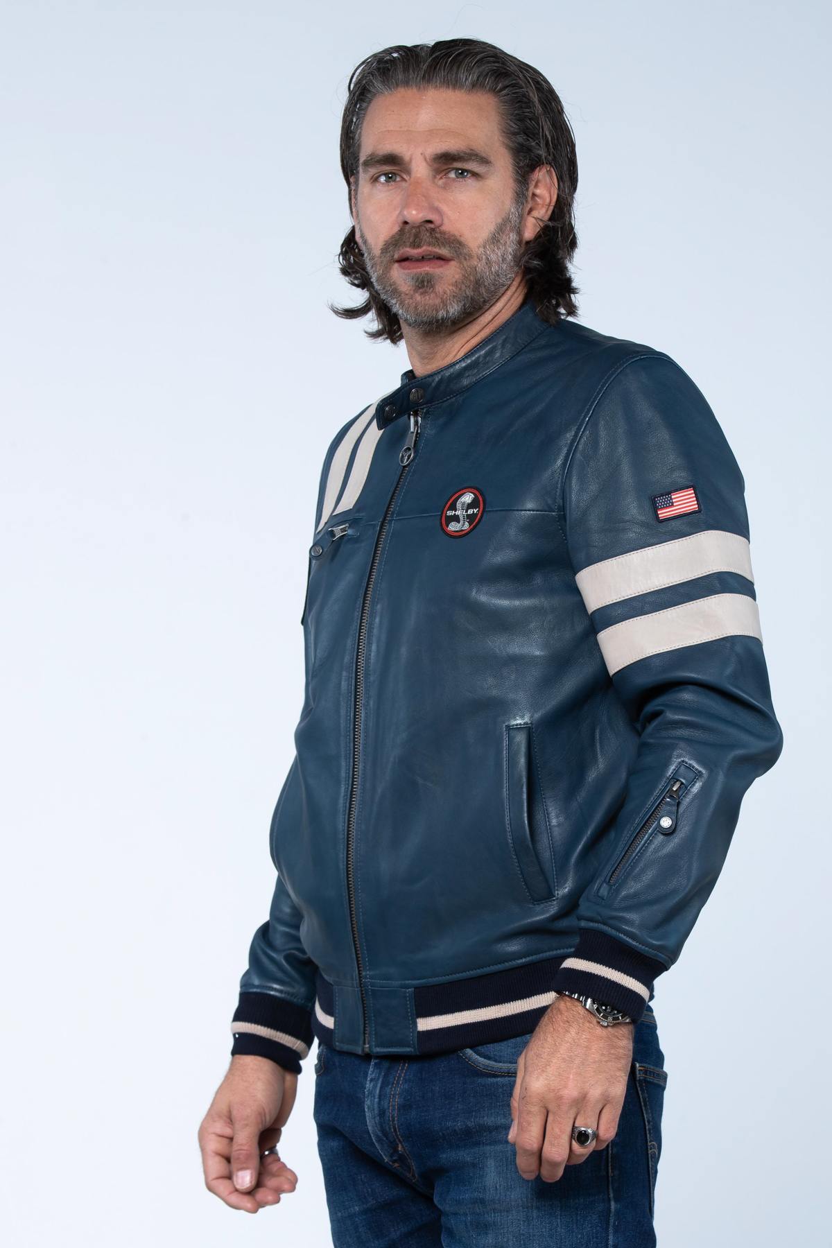 Giacche Uomo Carroll Shelby COBRA MEN ROYAL BLUE — vista 4