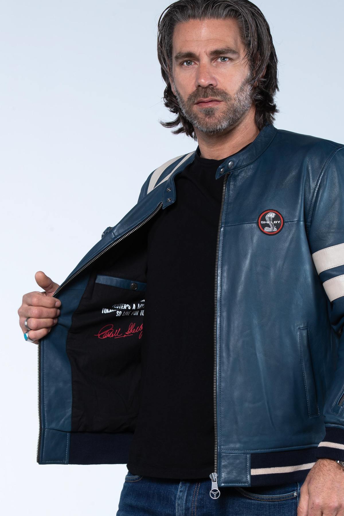 Giacche Uomo Carroll Shelby COBRA MEN ROYAL BLUE — vista 6
