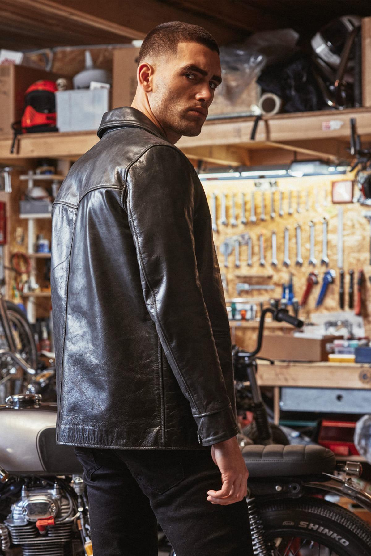Giacche Uomo Avi Leather CAR COAT — vista 3