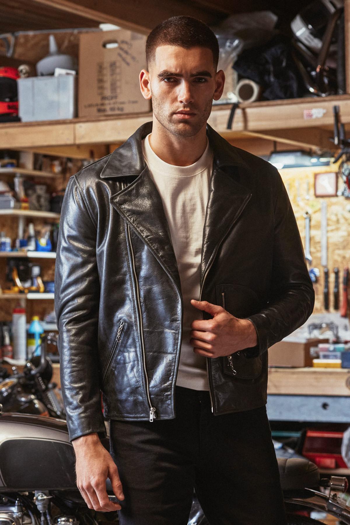 Giacche Uomo Avi Leather D-POCKET JACKET — vista 1