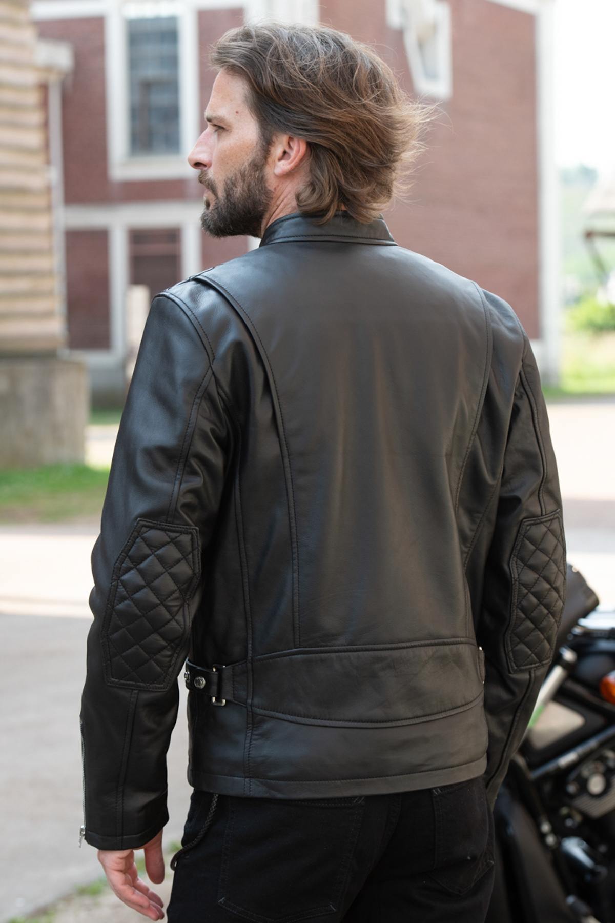 Giacche Uomo Schott LCBIKER24 BLACK — vista 5