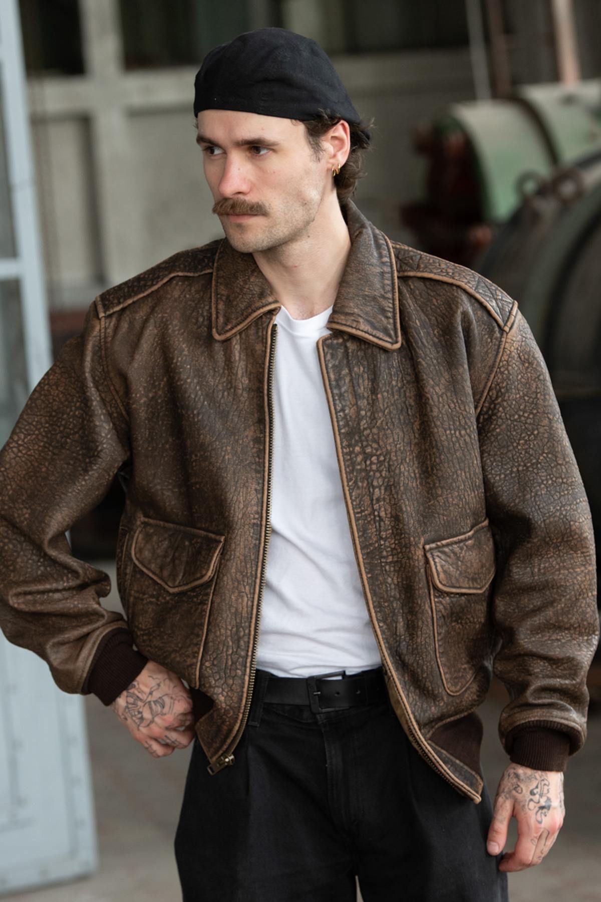 Chaqueta Hombre Cooper Original 50 MISSION WWII SHEEPSKIN A-2 — vista 6