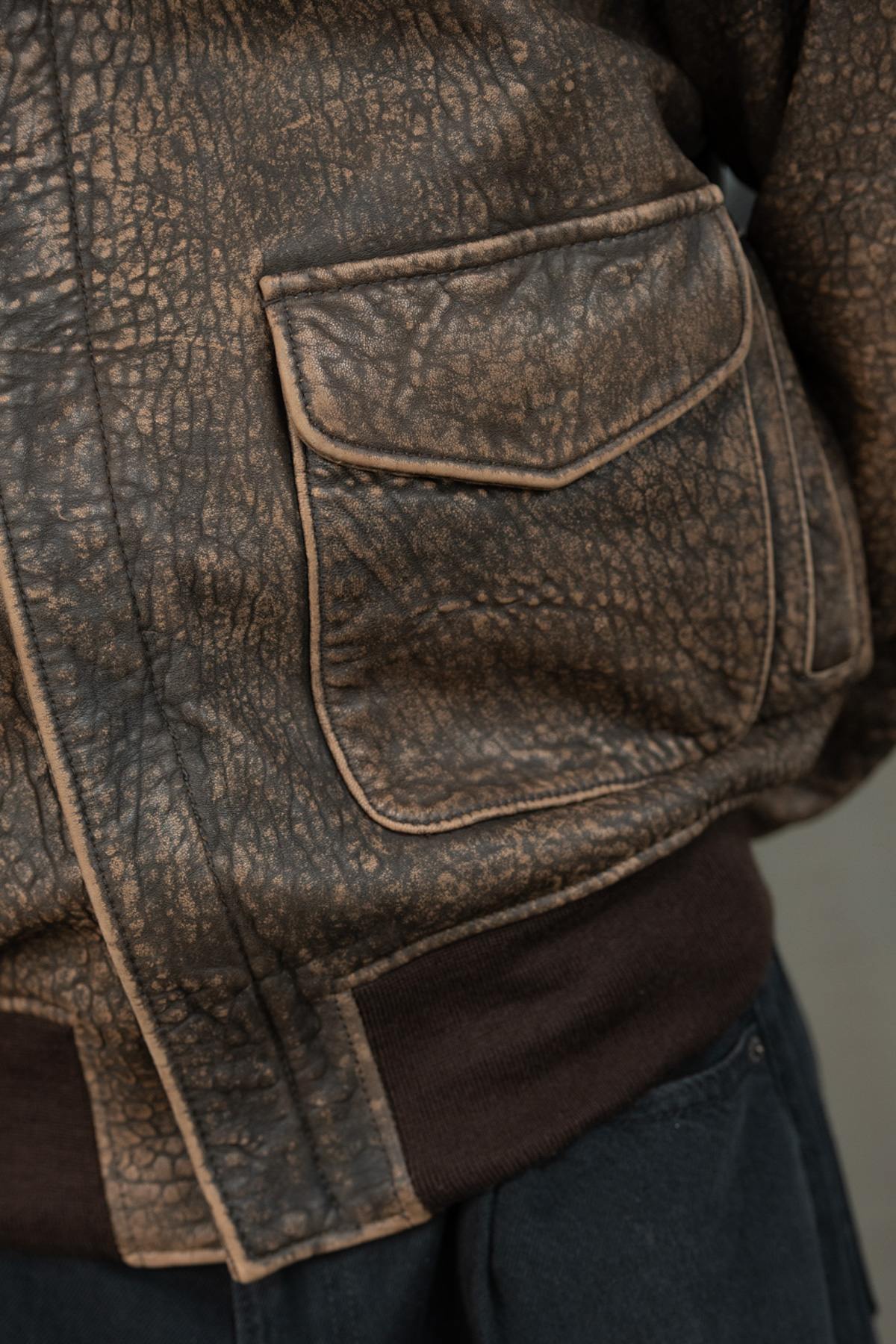 Chaqueta Hombre Cooper Original 50 MISSION WWII SHEEPSKIN A-2 — vista 9