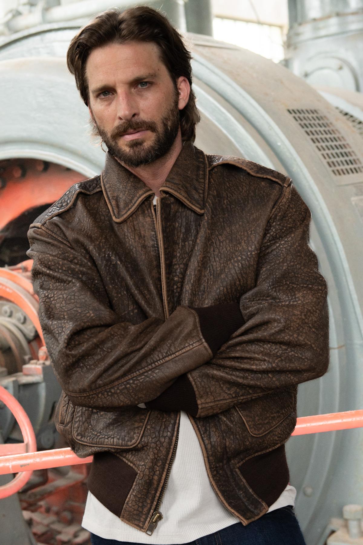 Chaqueta Hombre Cooper Original 50 MISSION WWII SHEEPSKIN A-2 — vista 5