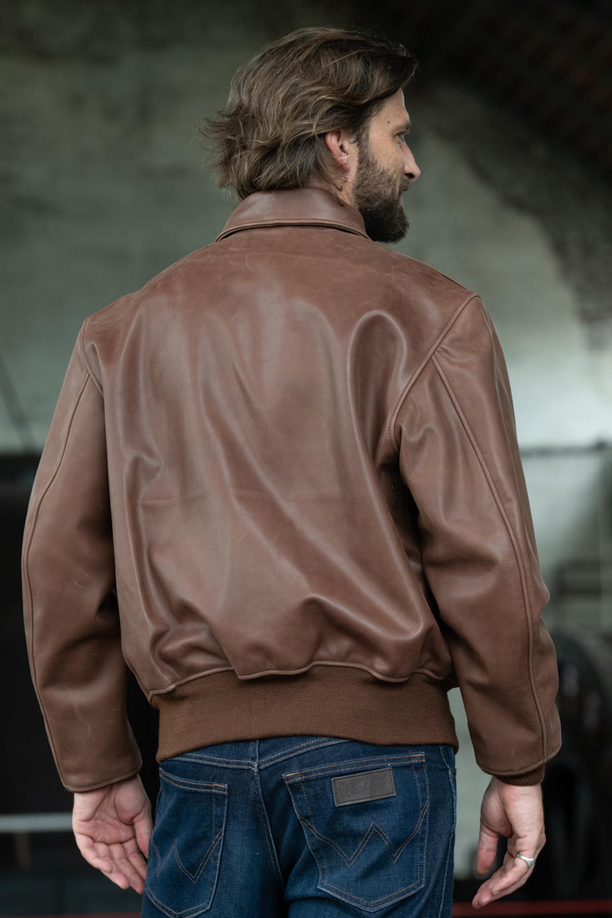 Herren Jacke Cooper Original RUSSET ANTIQUE COWHIDE A-2 — Ansicht 2