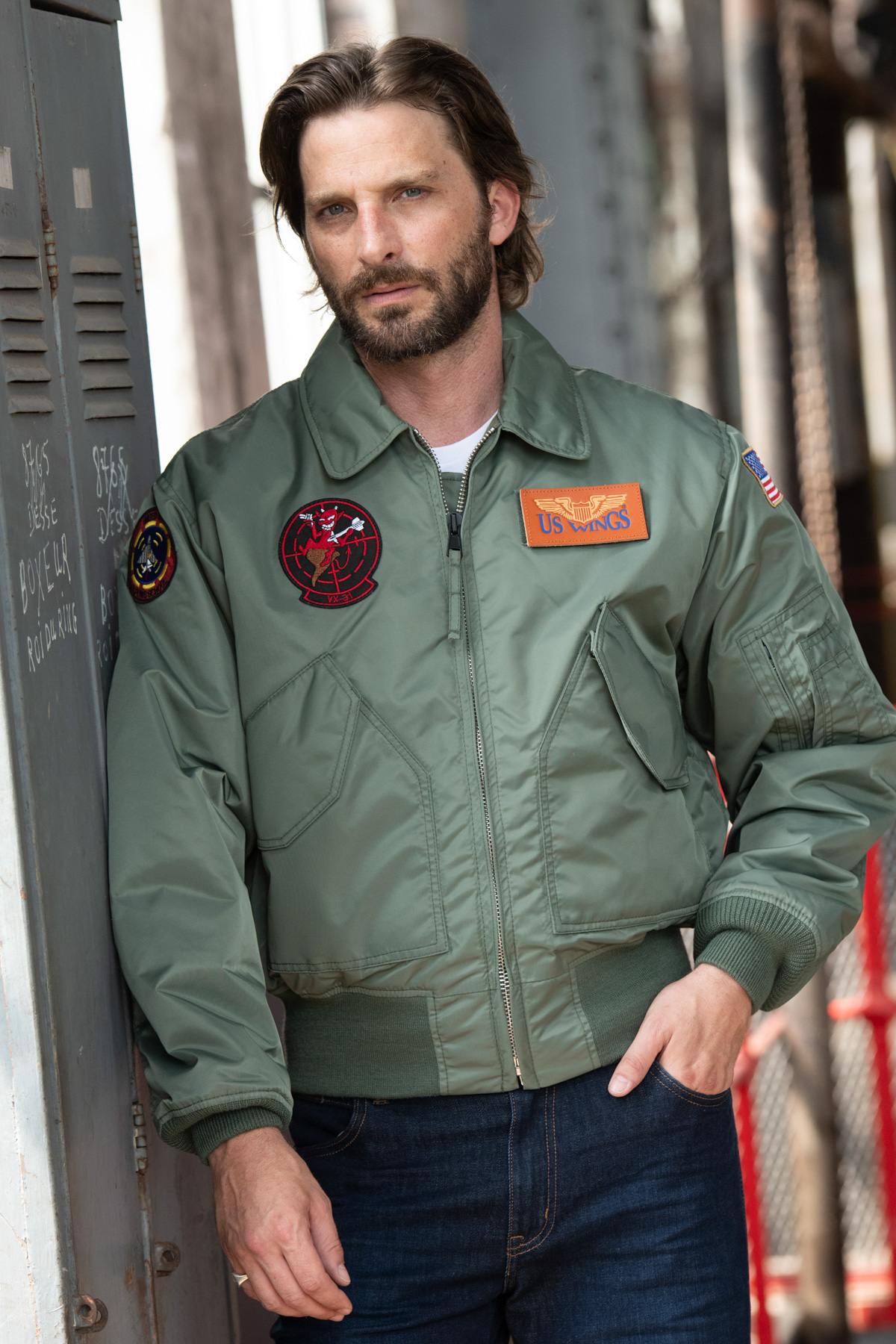 Herren Jacke Cooper Original MAVERICK CWU-45P KAKI — Ansicht 2