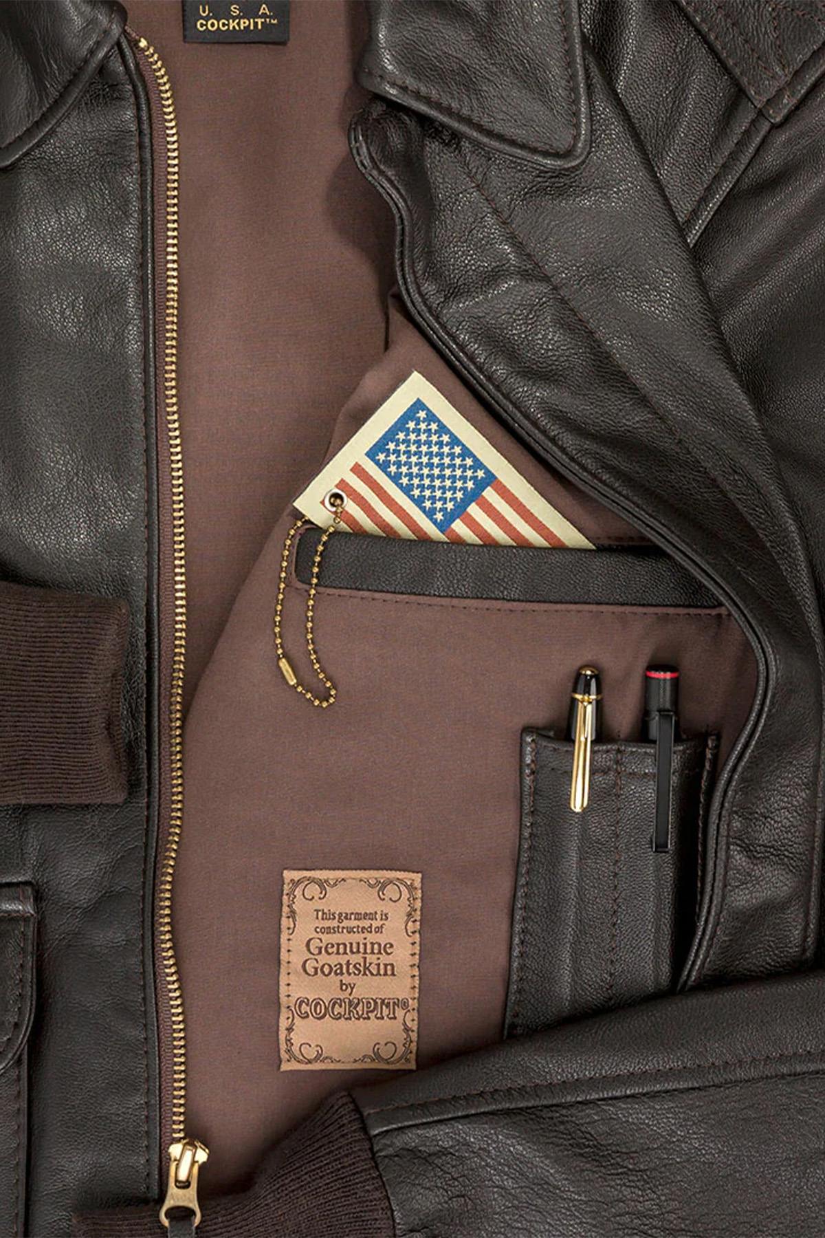 Giacche Uomo Cockpit Usa Z21V41 BROWN — vista 10