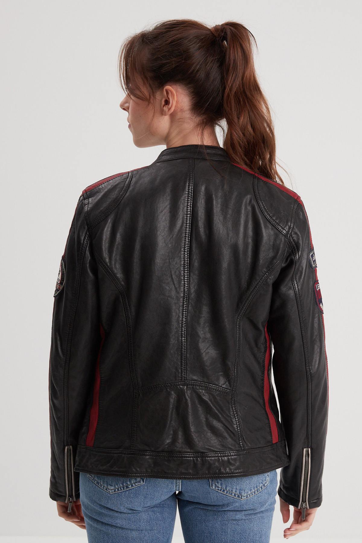 Blouson Femme Rose Garden SOLINE LAMB VITA BLACK — vue 4