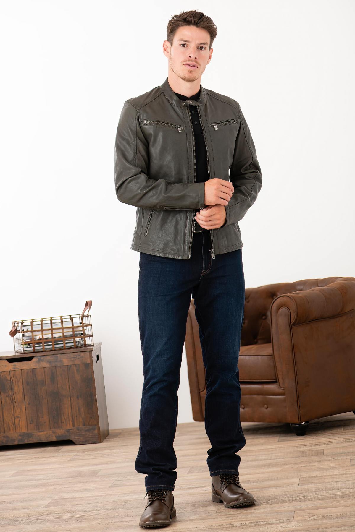 Giacche Uomo Daytona GAFINO LAMB VITA KHAKI — vista 3