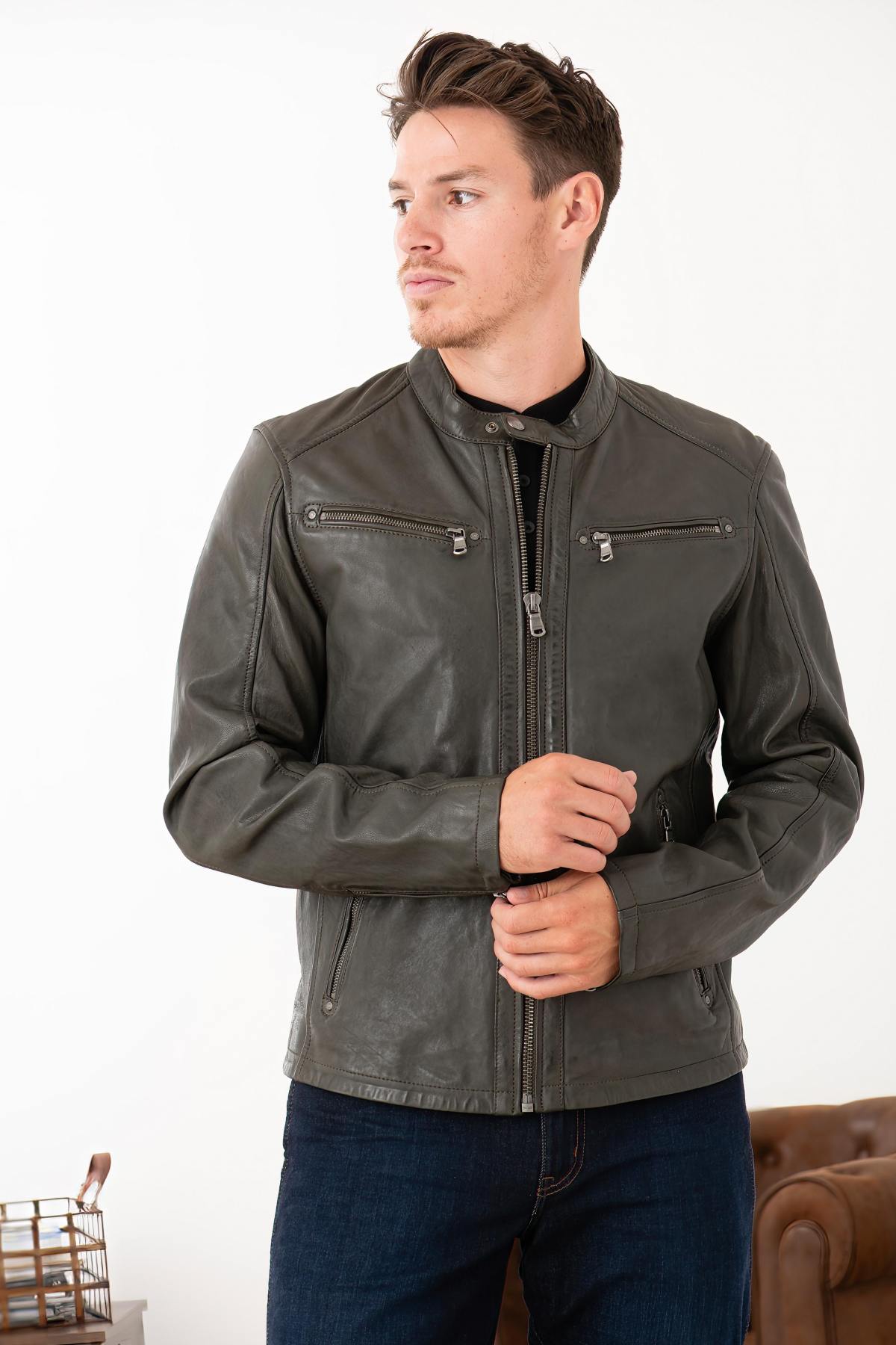 Giacche Uomo Daytona GAFINO LAMB VITA KHAKI — vista 5