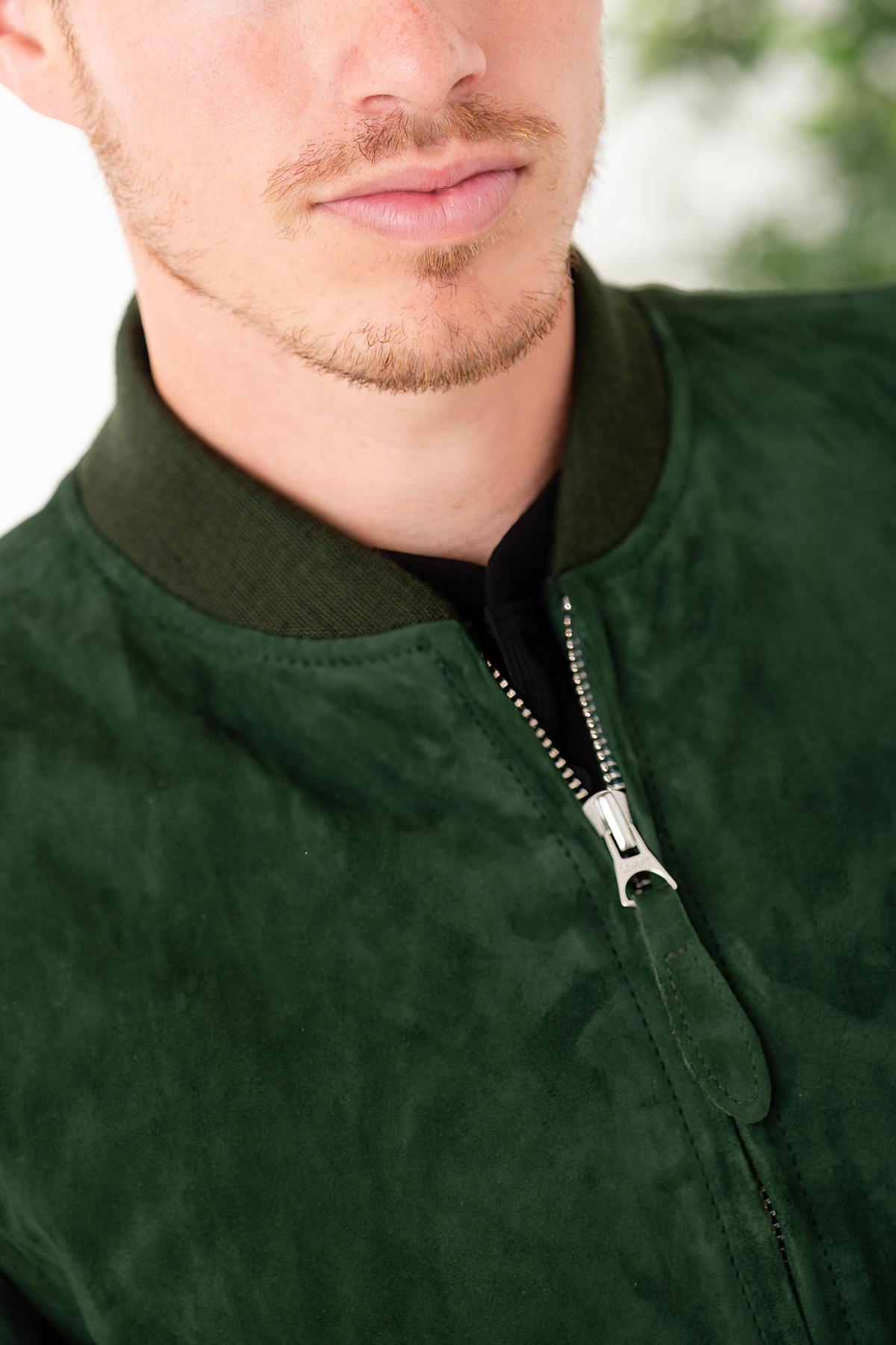 Giacche Uomo Schott LC300 GREEN — vista 3