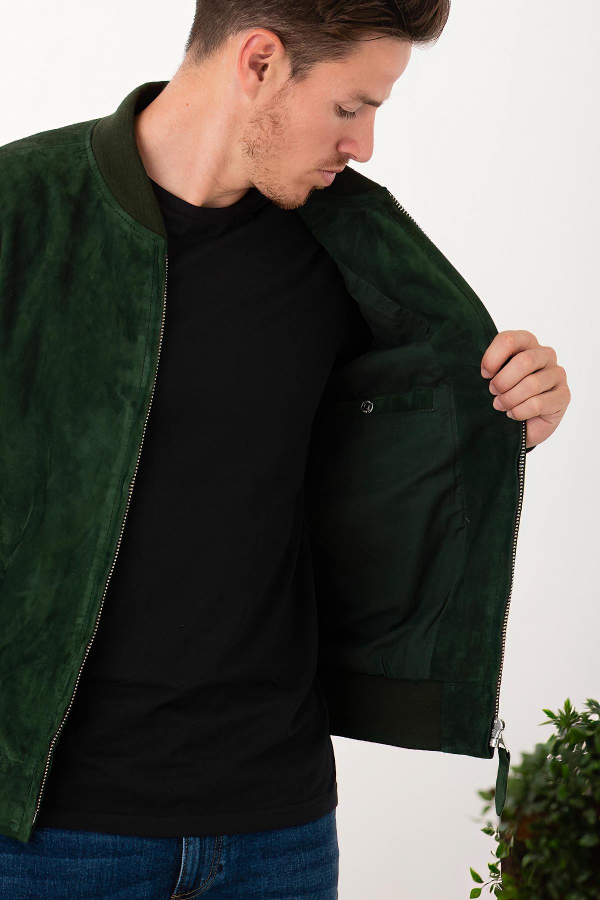 Giacche Uomo Schott LC300 GREEN — vista 6