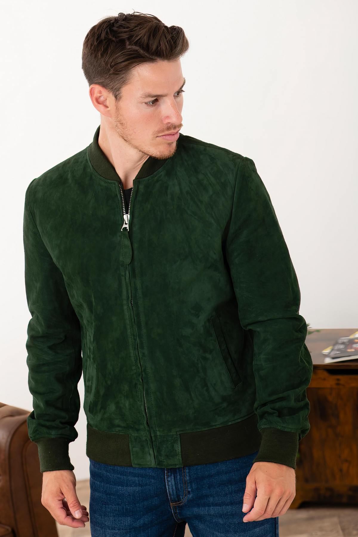 Giacche Uomo Schott LC300 GREEN — vista 5