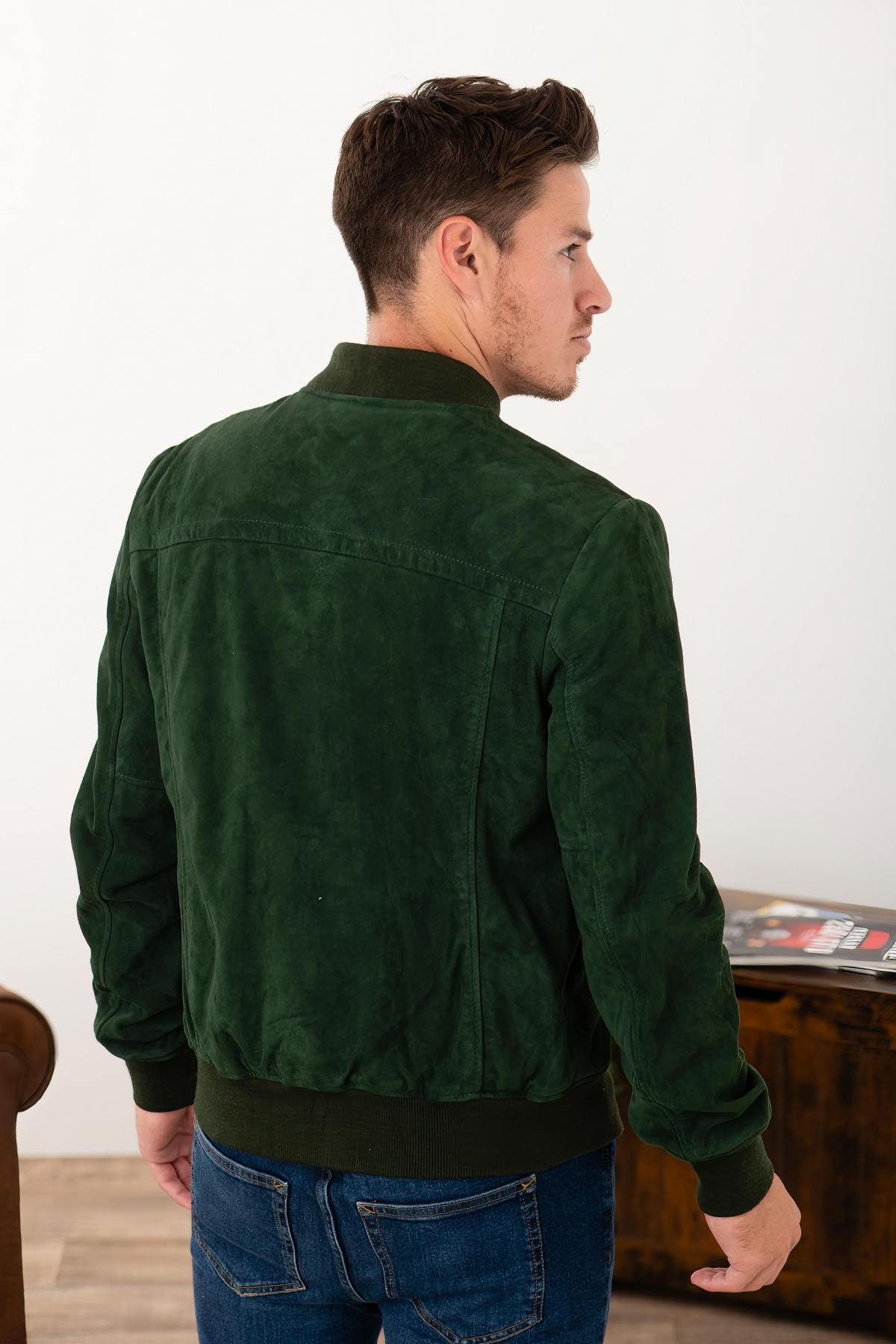 Giacche Uomo Schott LC300 GREEN — vista 4