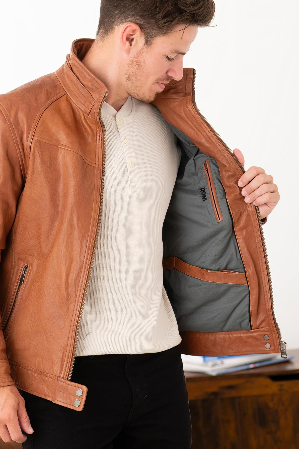Giacche Uomo Cityzen WOLF EARTH TAN — vista 7