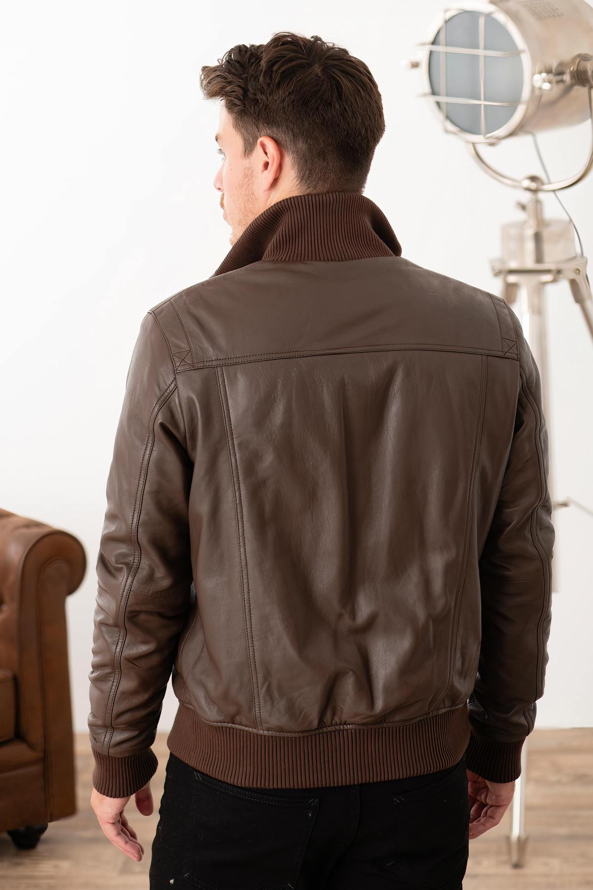 Blouson Homme Serge Pariente SOUL BOMBER MOCCA  — vue 2