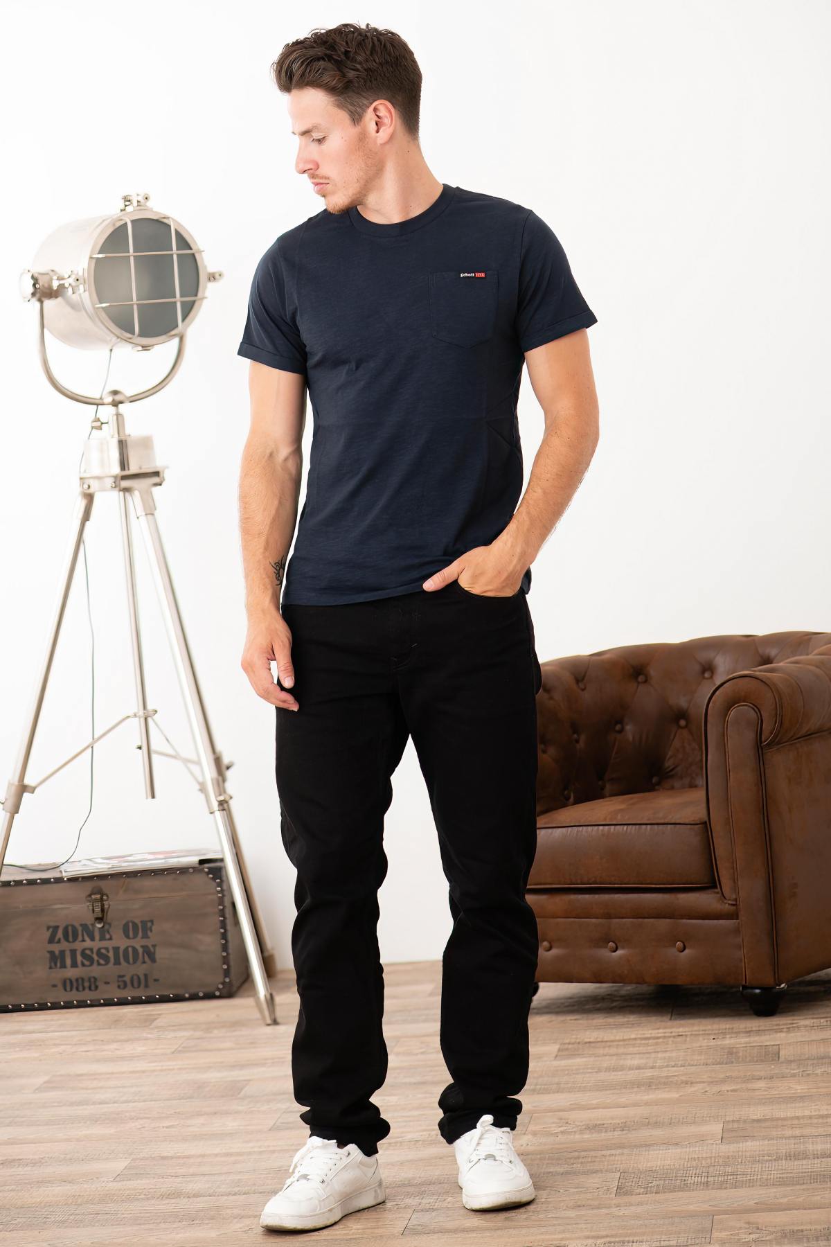 Tee Shirt Homme Schott TSKEA1 NAVY  — vue 2
