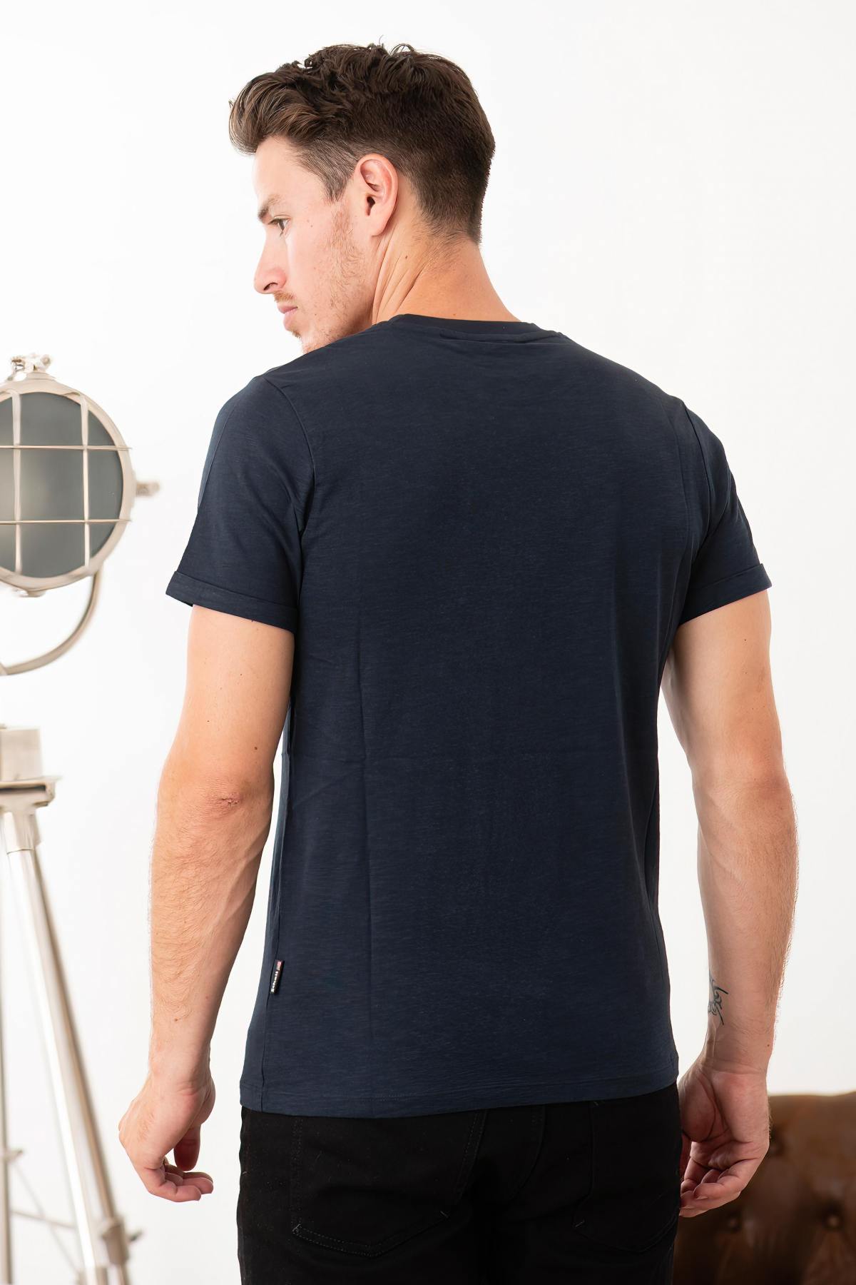 Tee Shirt Homme Schott TSKEA1 NAVY  — vue 4